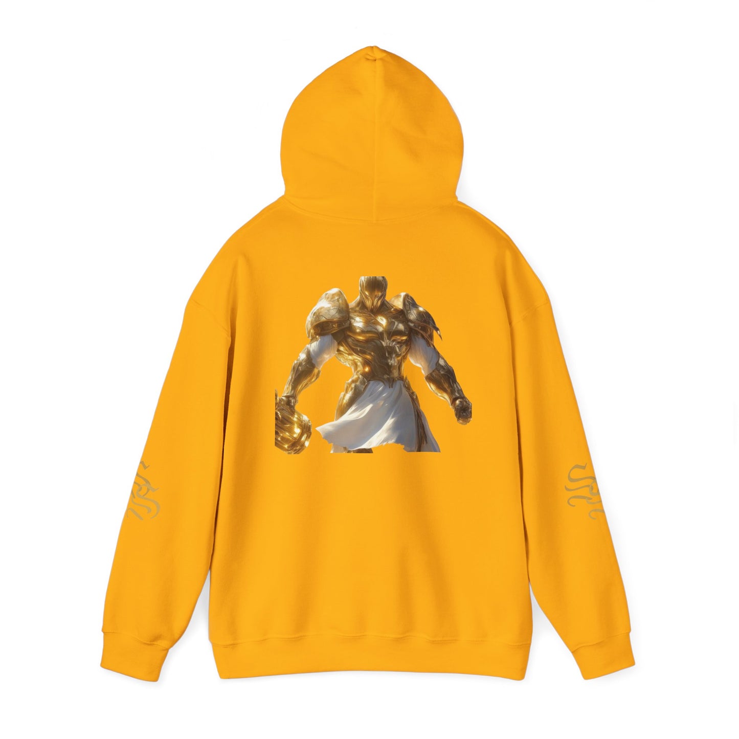 Stylish Unisex Heavy Blend™ Hooded Sweatshirt - Gold Design with Graphic Print