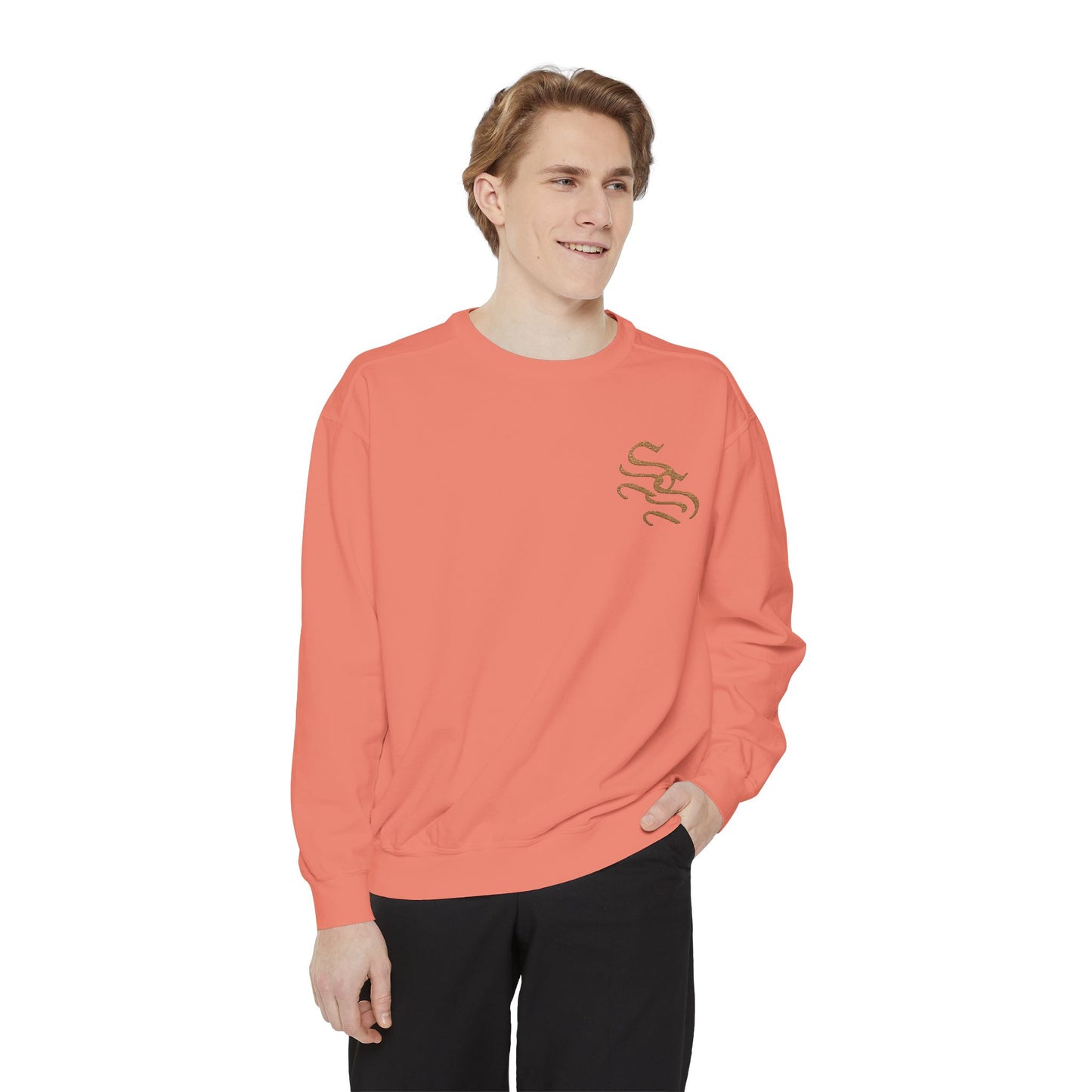 Eco-Friendly Unisex Garment-Dyed Sweatshirt with Stylish Design