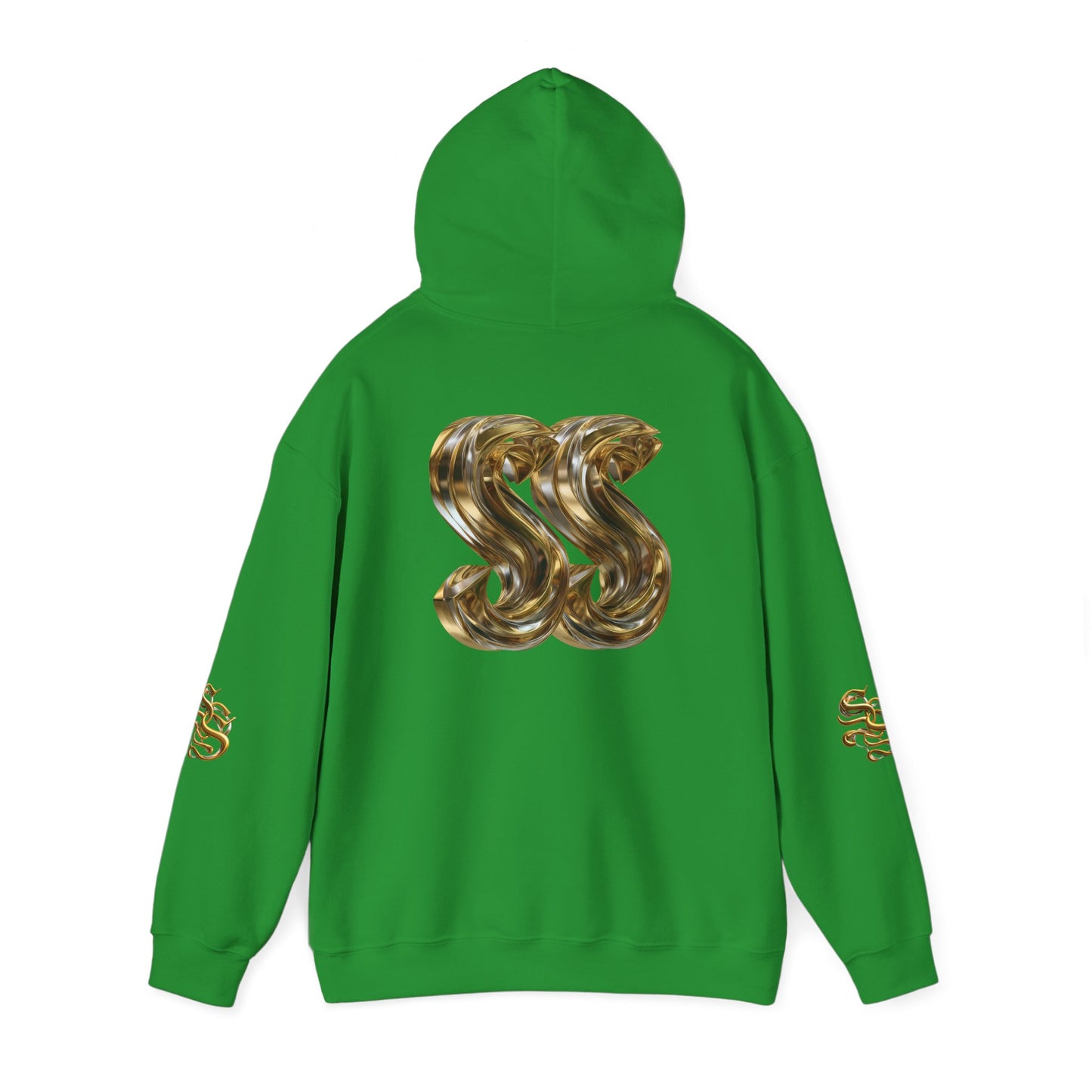 Trendy Unisex Hooded Sweatshirt with Metallic SS Design