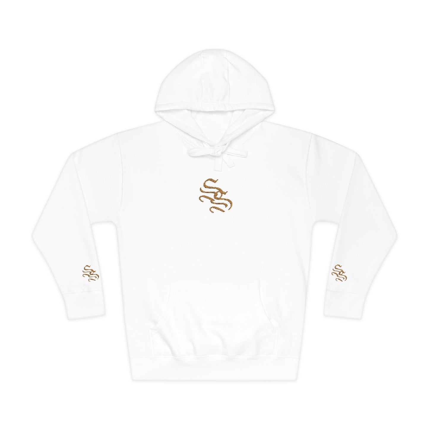 Cozy Unisex Fleece Hoodie with Gold Snake Design