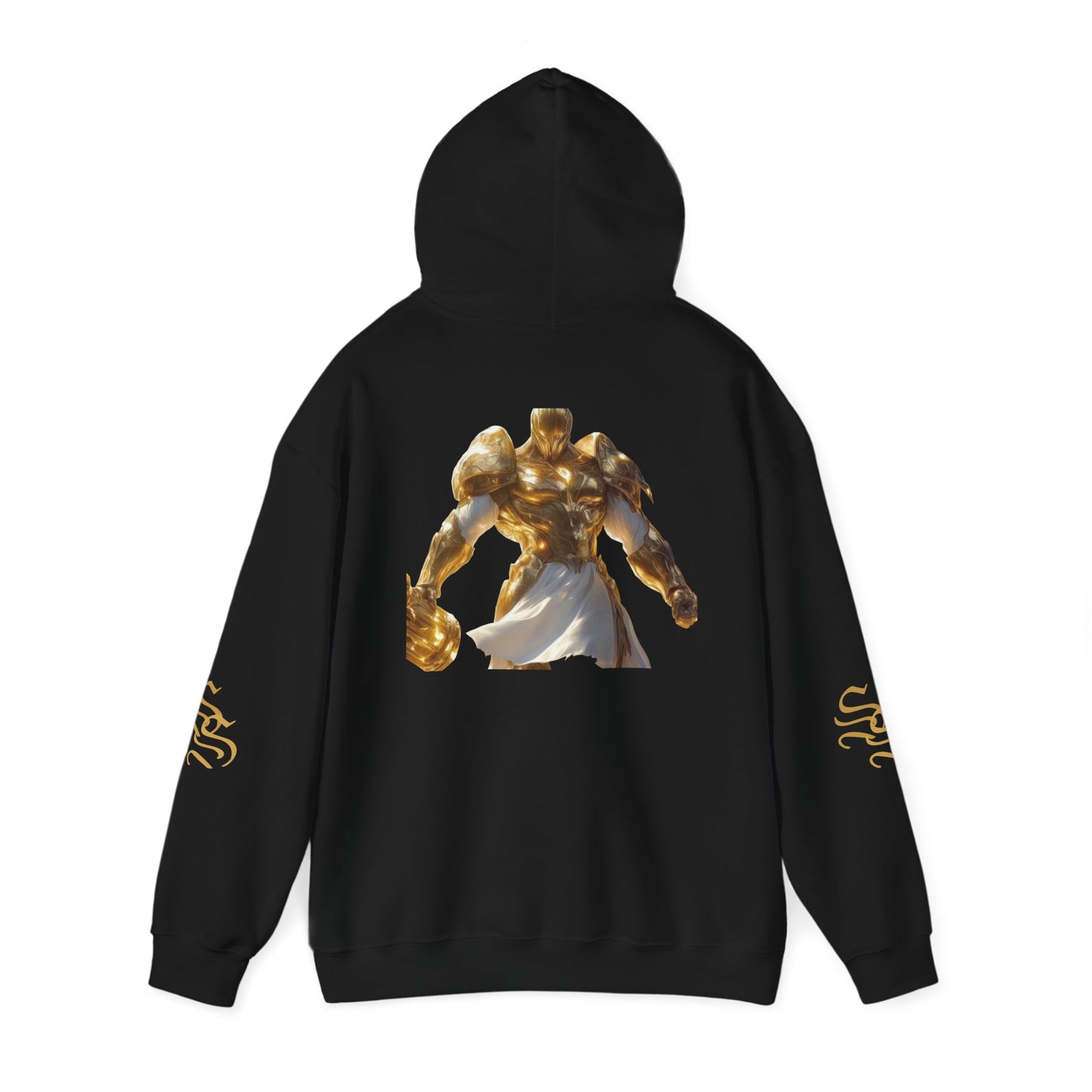 Stylish Unisex Heavy Blend™ Hooded Sweatshirt - Gold Design with Graphic Print