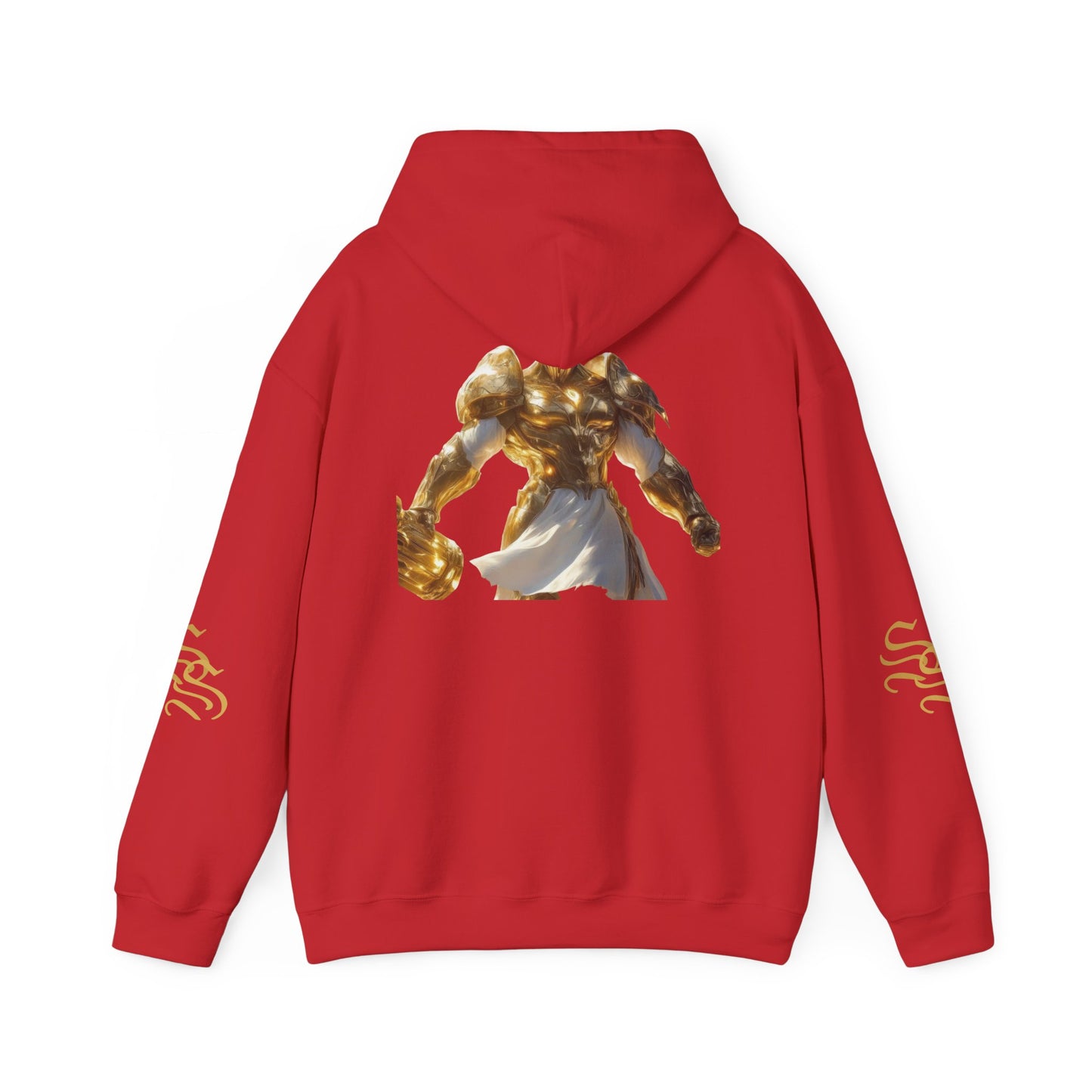 Stylish Unisex Heavy Blend™ Hooded Sweatshirt - Gold Design with Graphic Print