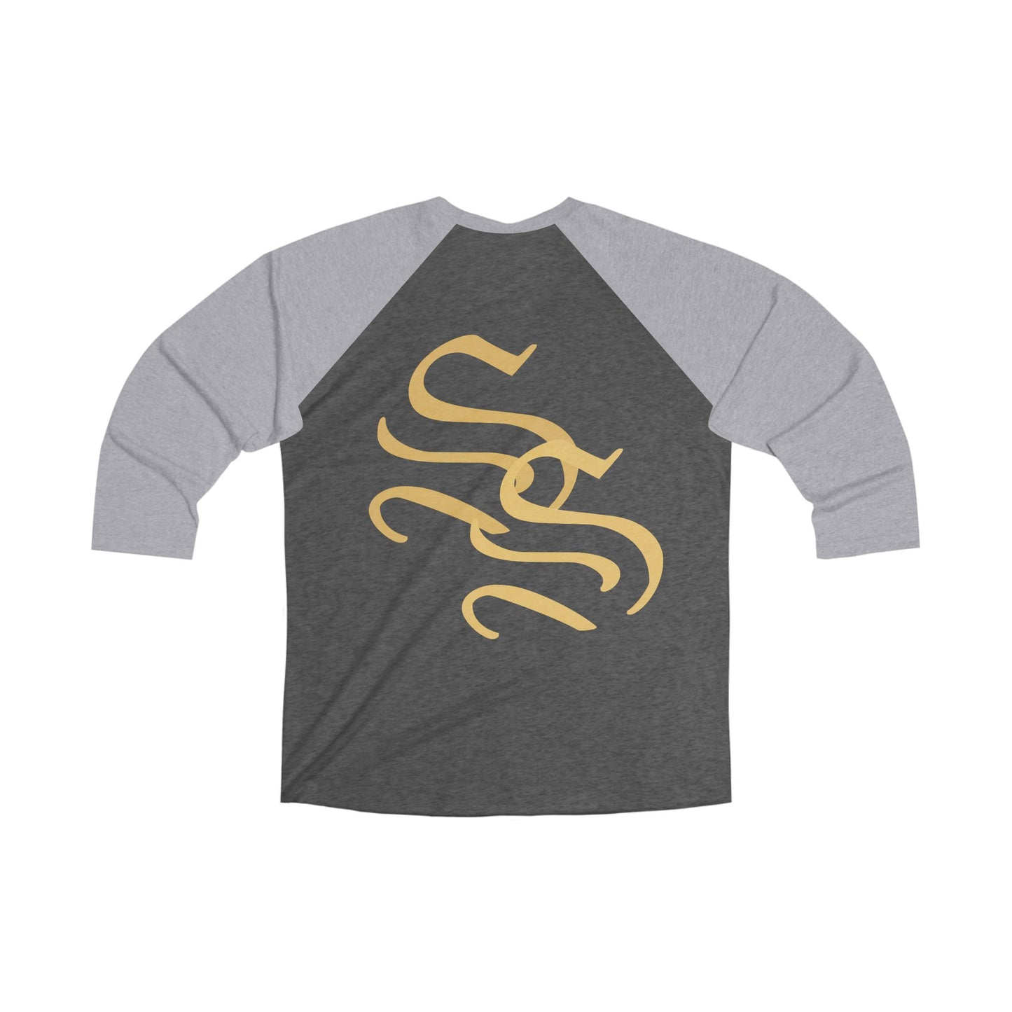 KRYTHARAN Unisex Tri-Blend Raglan Tee - Lightning Superhero Graphic Shirt