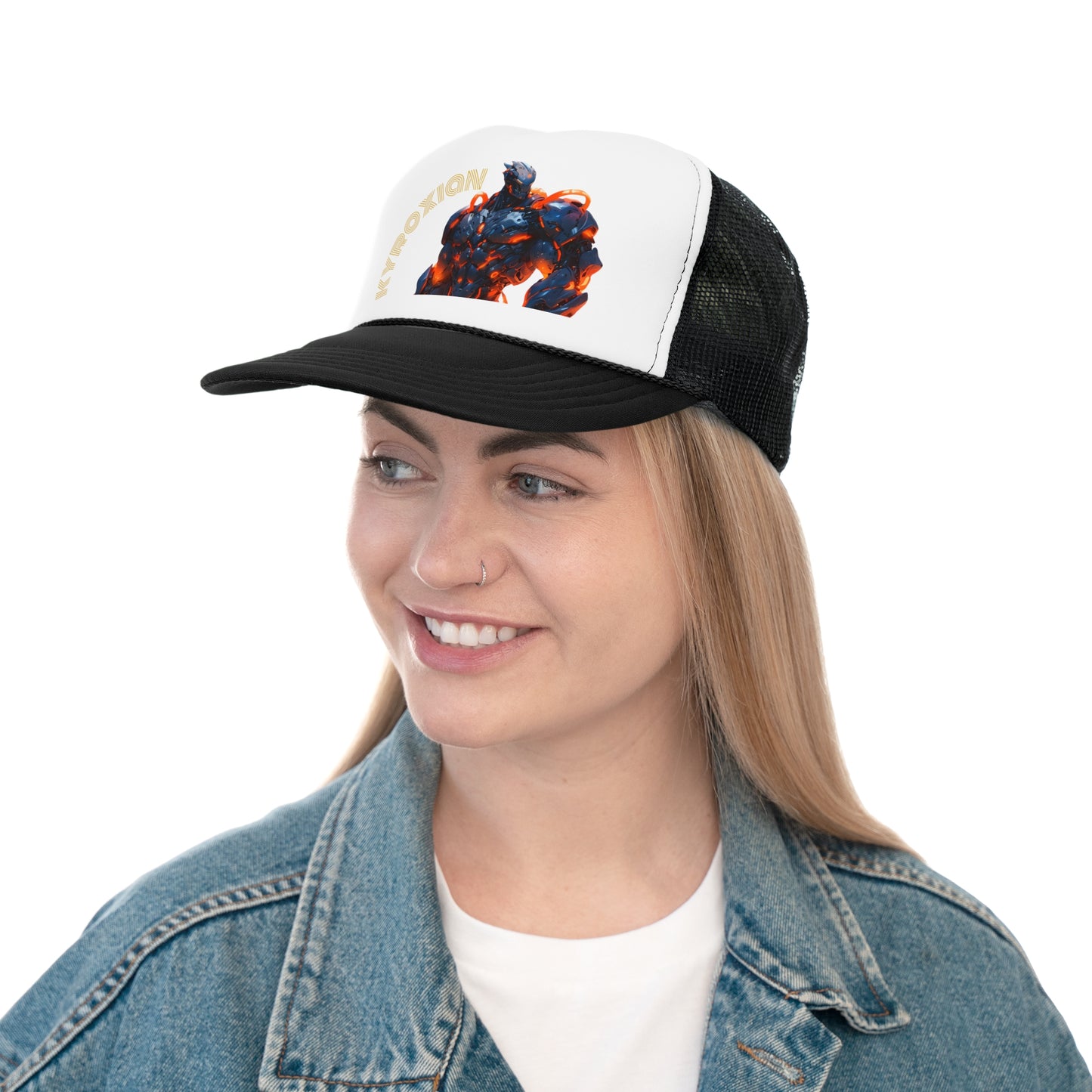 Cyberpunk Trucker Cap - Futuristic Design for Tech Lovers