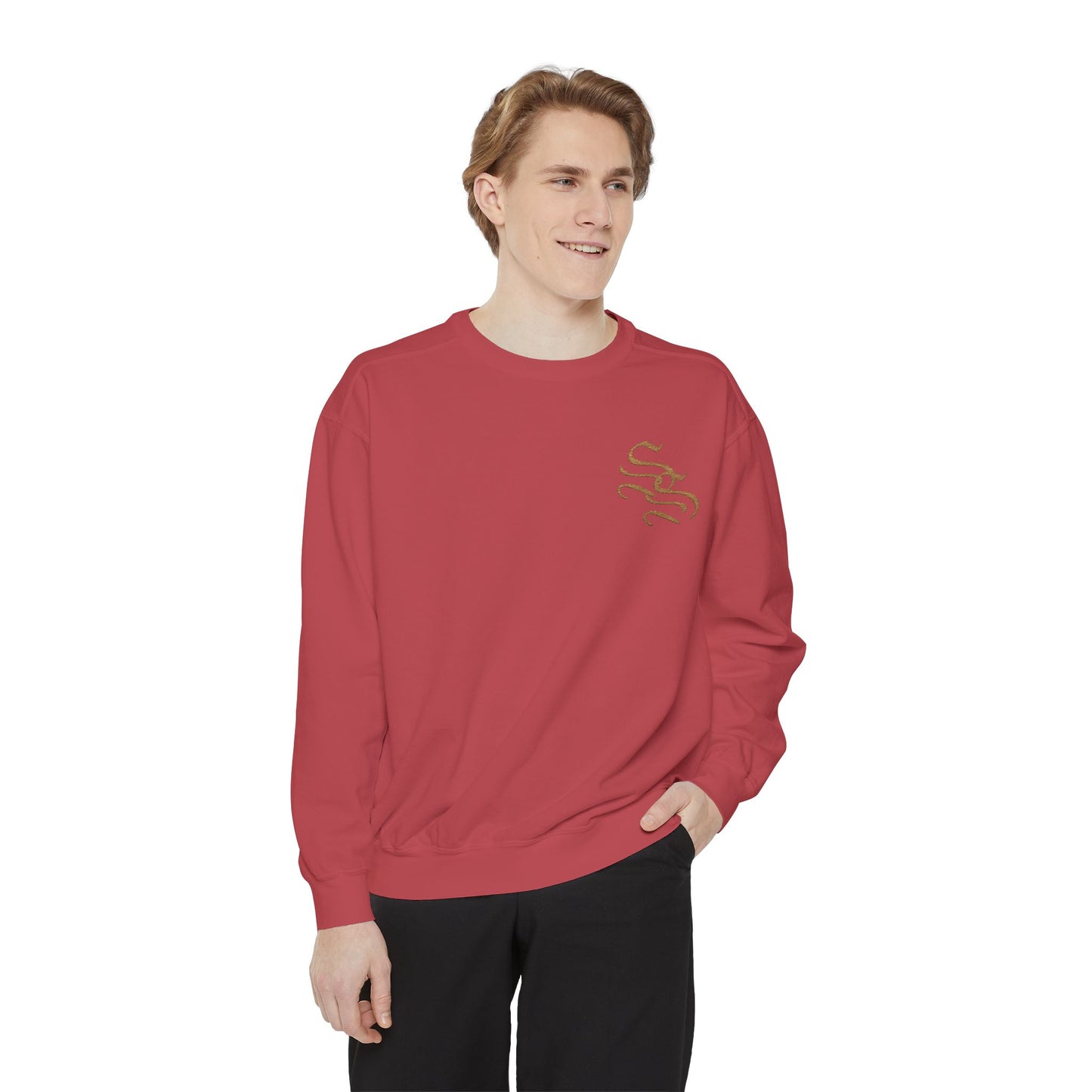 Eco-Friendly Unisex Garment-Dyed Sweatshirt with Stylish Design