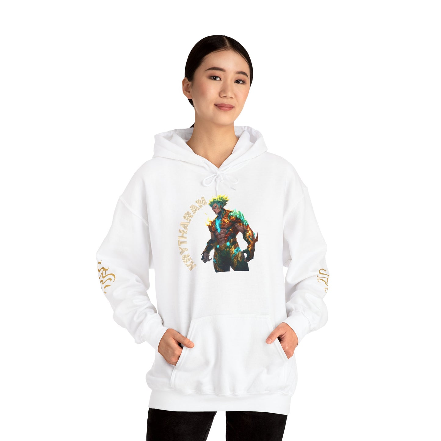 Fantasy-Inspired Unisex Hoodie with Mythical Graphic Design