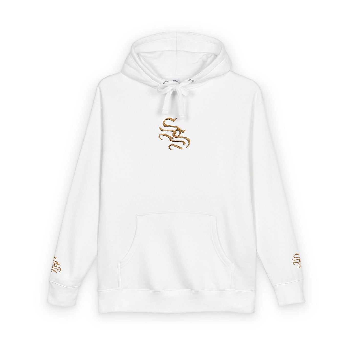 Cozy Unisex Fleece Hoodie with Gold Snake Design