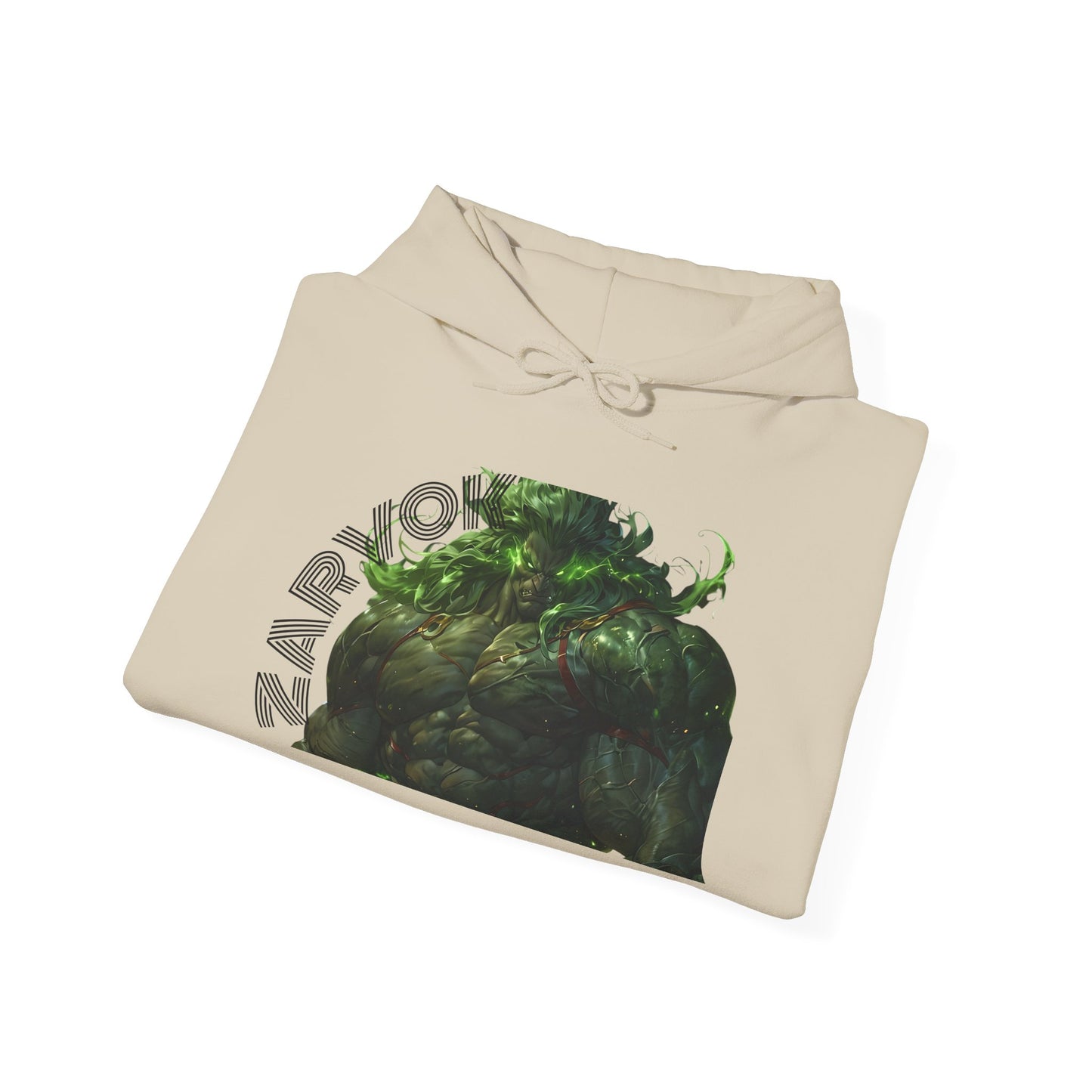 Zarvokian Prime Warrior Hoodie - Unisex Heavy Blend Sweatshirt with Artistic Design