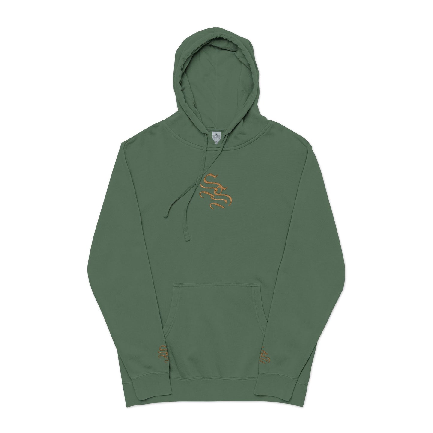 Unisex Embroidered Pigment-Dyed Hoodie - Cozy Casual Style