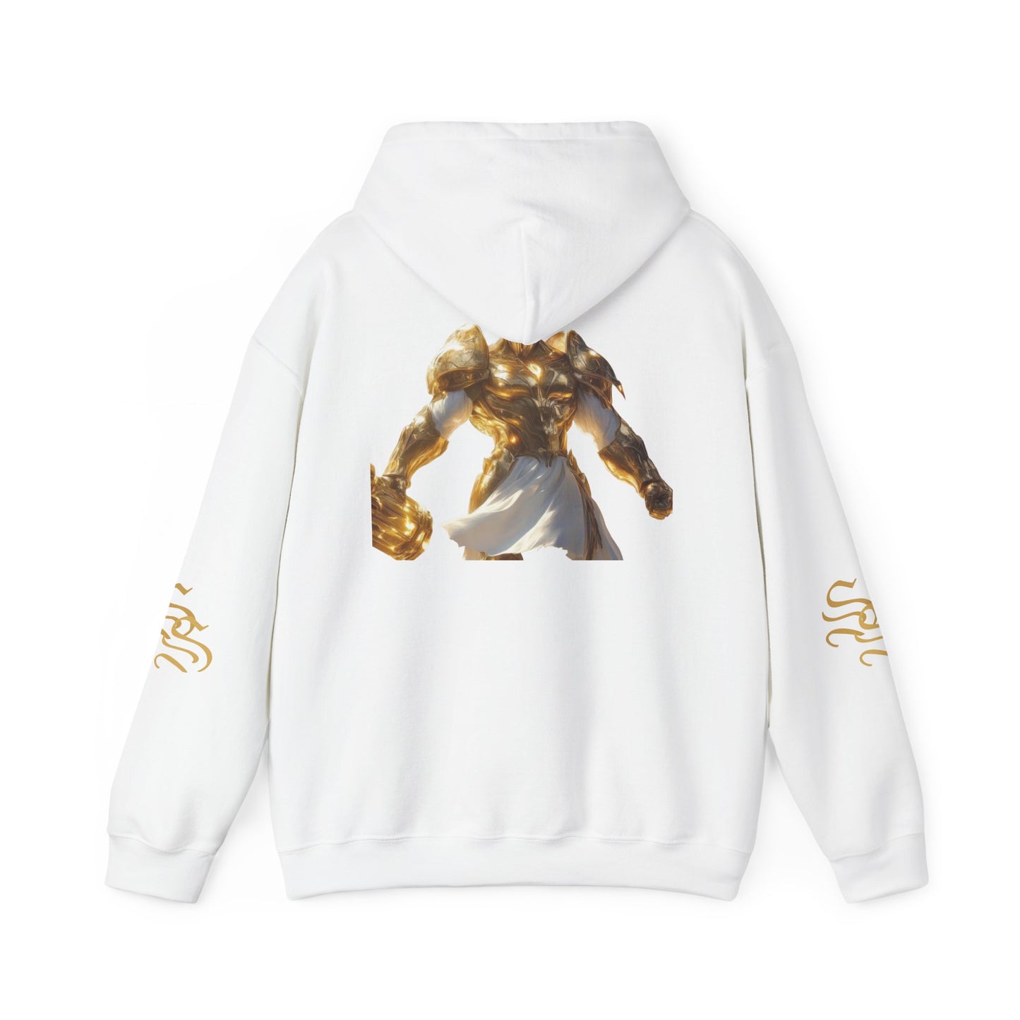 Stylish Unisex Heavy Blend™ Hooded Sweatshirt - Gold Design with Graphic Print