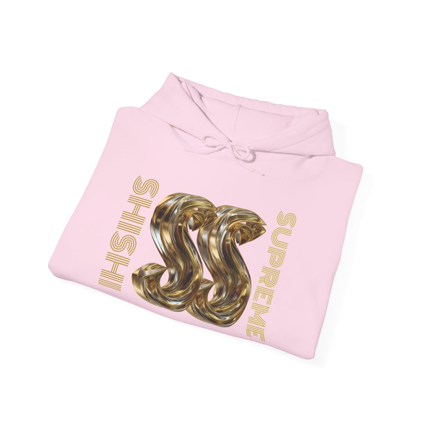 Trendy Unisex Hooded Sweatshirt with Metallic SS Design