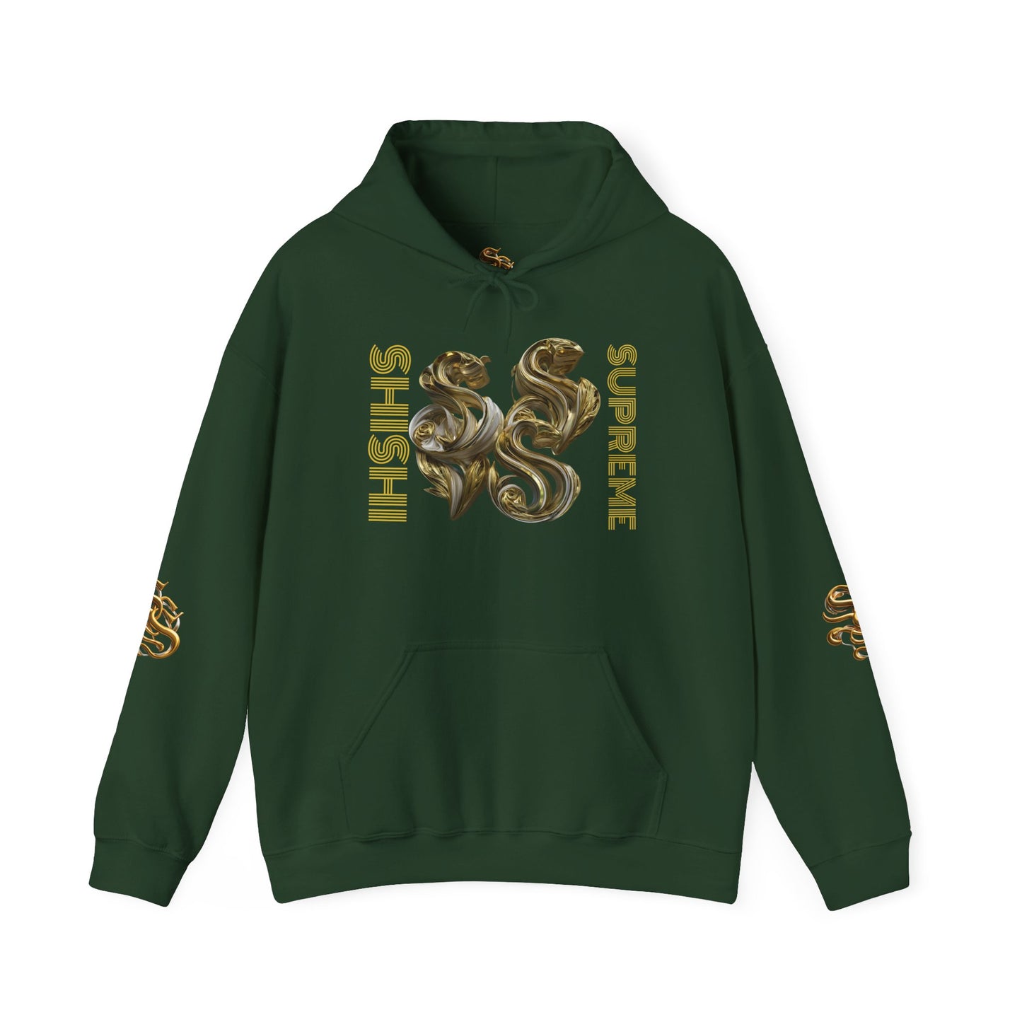 Luxury Gold Print Unisex Hoodie - Supreme SHISHII Design