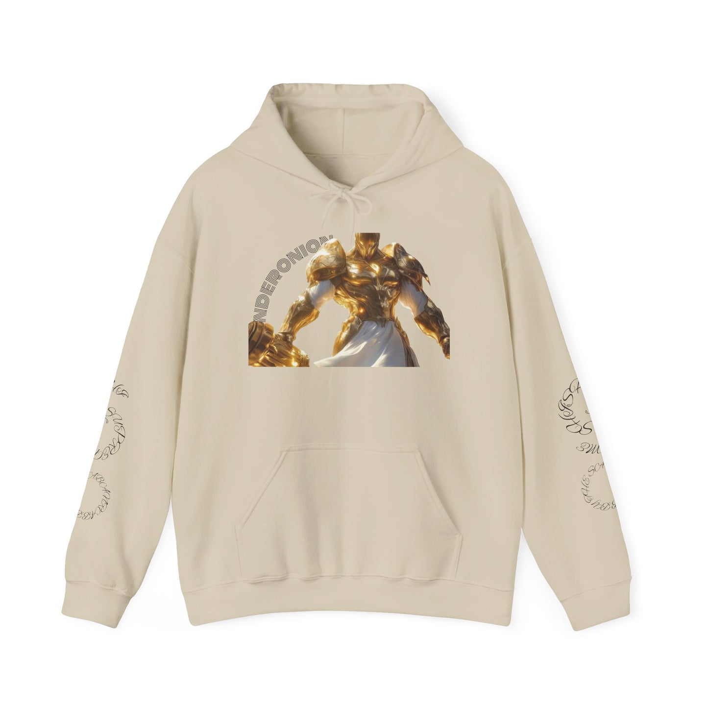 Golden Warrior Hoodie - Unisex Heavy Blend Sweatshirt with Artistic Design