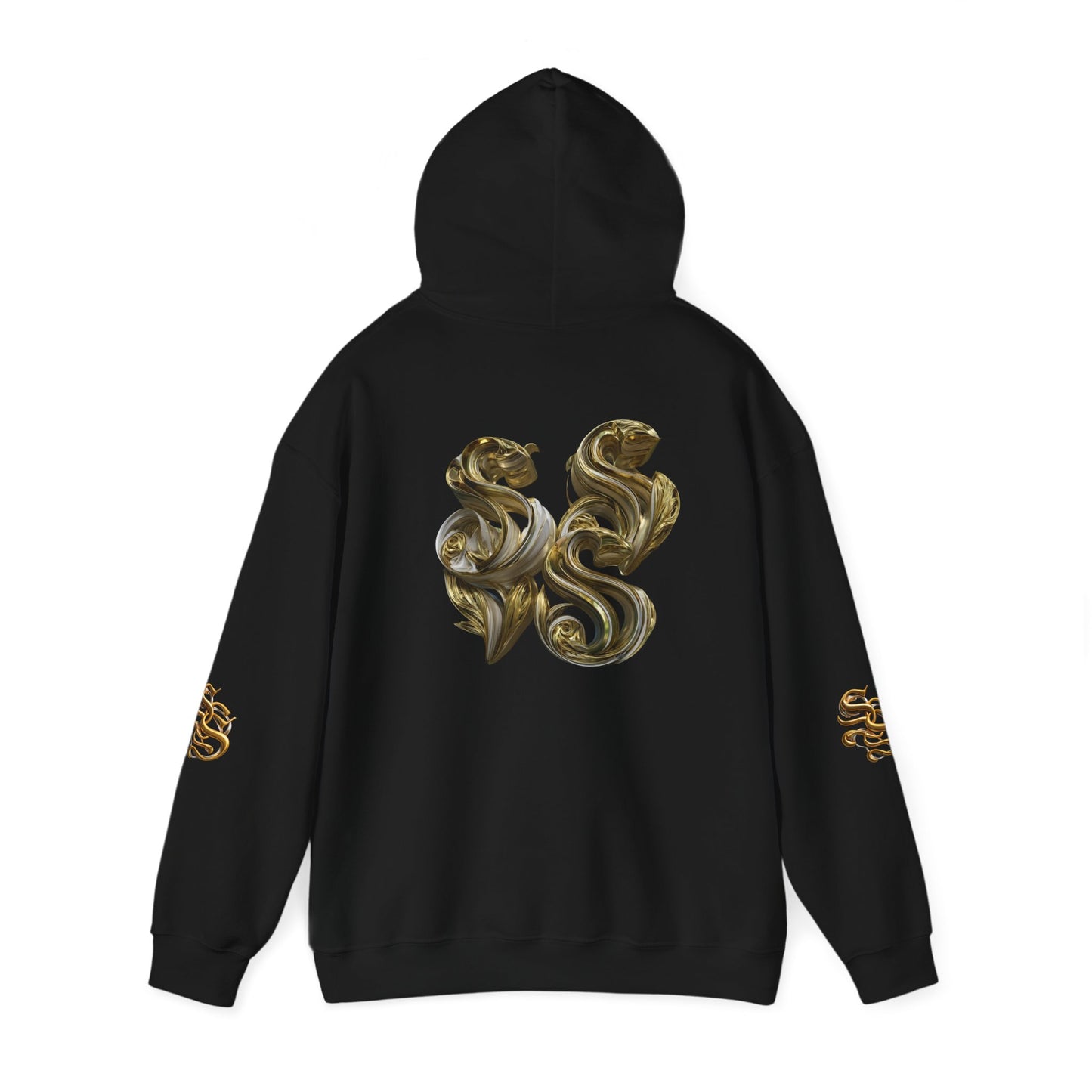 Luxury Gold Print Unisex Hoodie - Supreme SHISHII Design