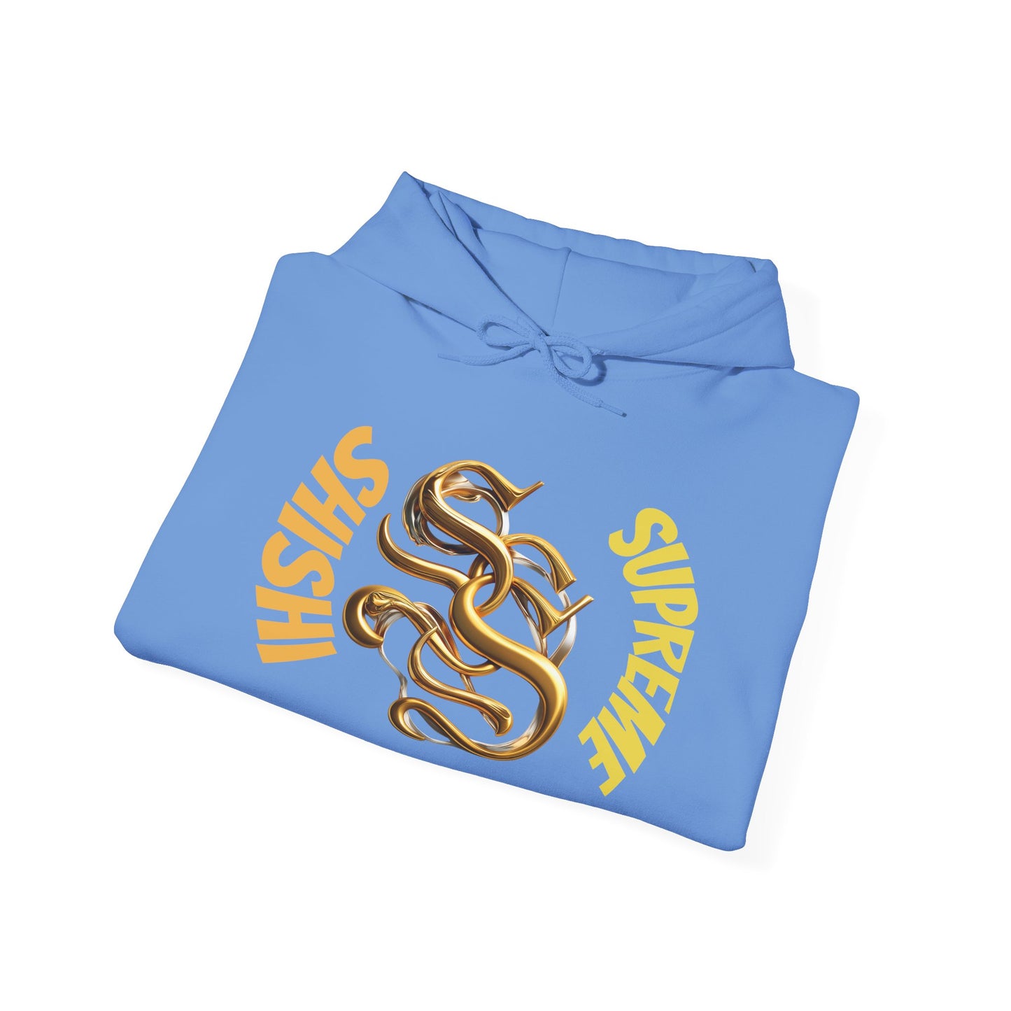 Stylish Unisex Heavy Blend™ Hooded Sweatshirt - Gold Design with Graphic Print