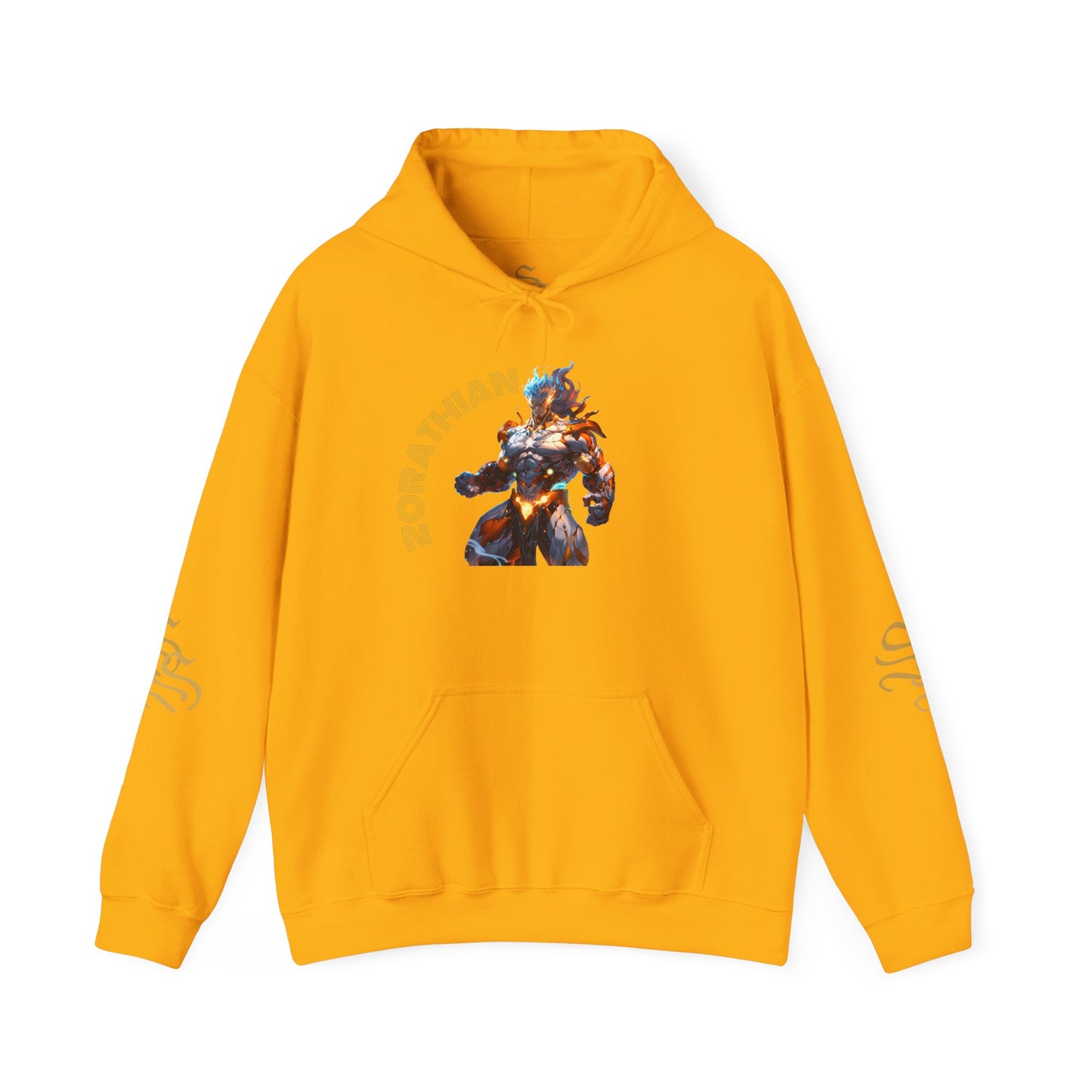 Zorathian Character Heavy Blend Hoodie - Unisex White Sweatshirt for Gaming Fans