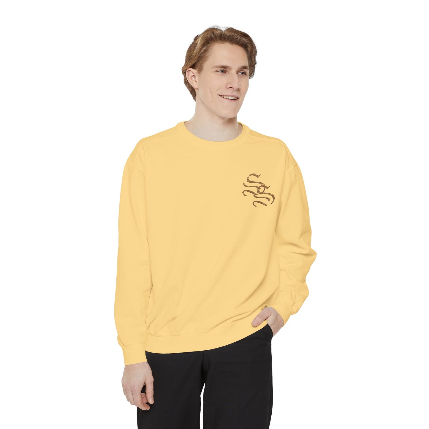 Eco-Friendly Unisex Garment-Dyed Sweatshirt with Stylish Design