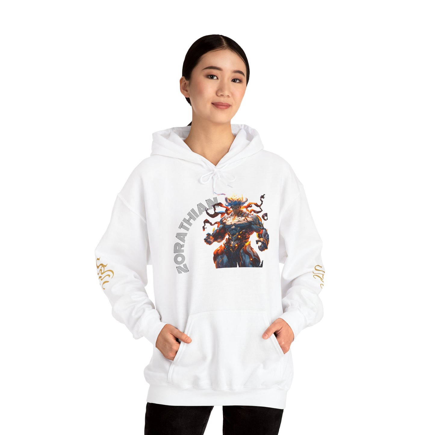 Zorathian Unisex Heavy Blend™ Hoodie - Bold Graphic Design for Everyday Wear