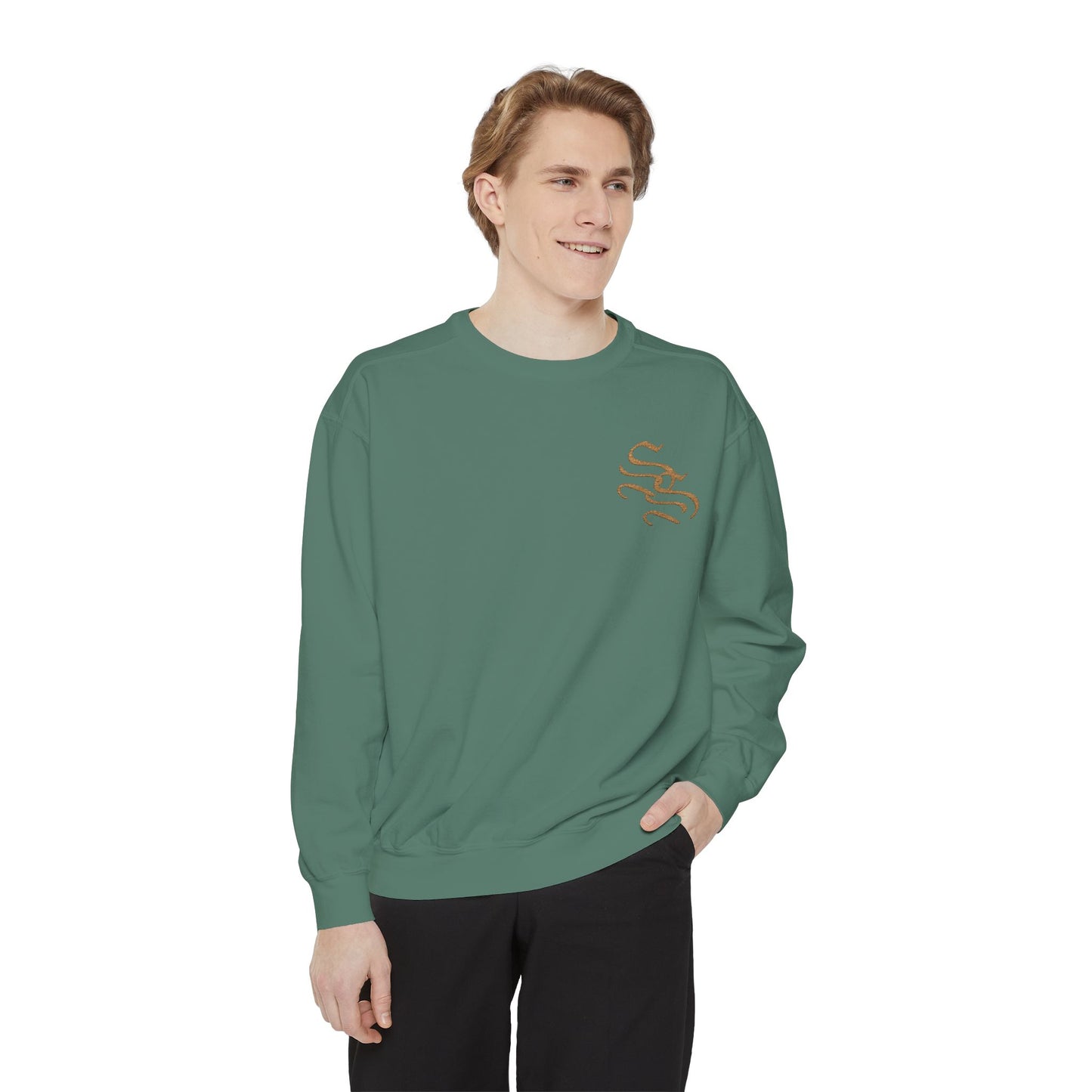 Eco-Friendly Unisex Garment-Dyed Sweatshirt with Stylish Design
