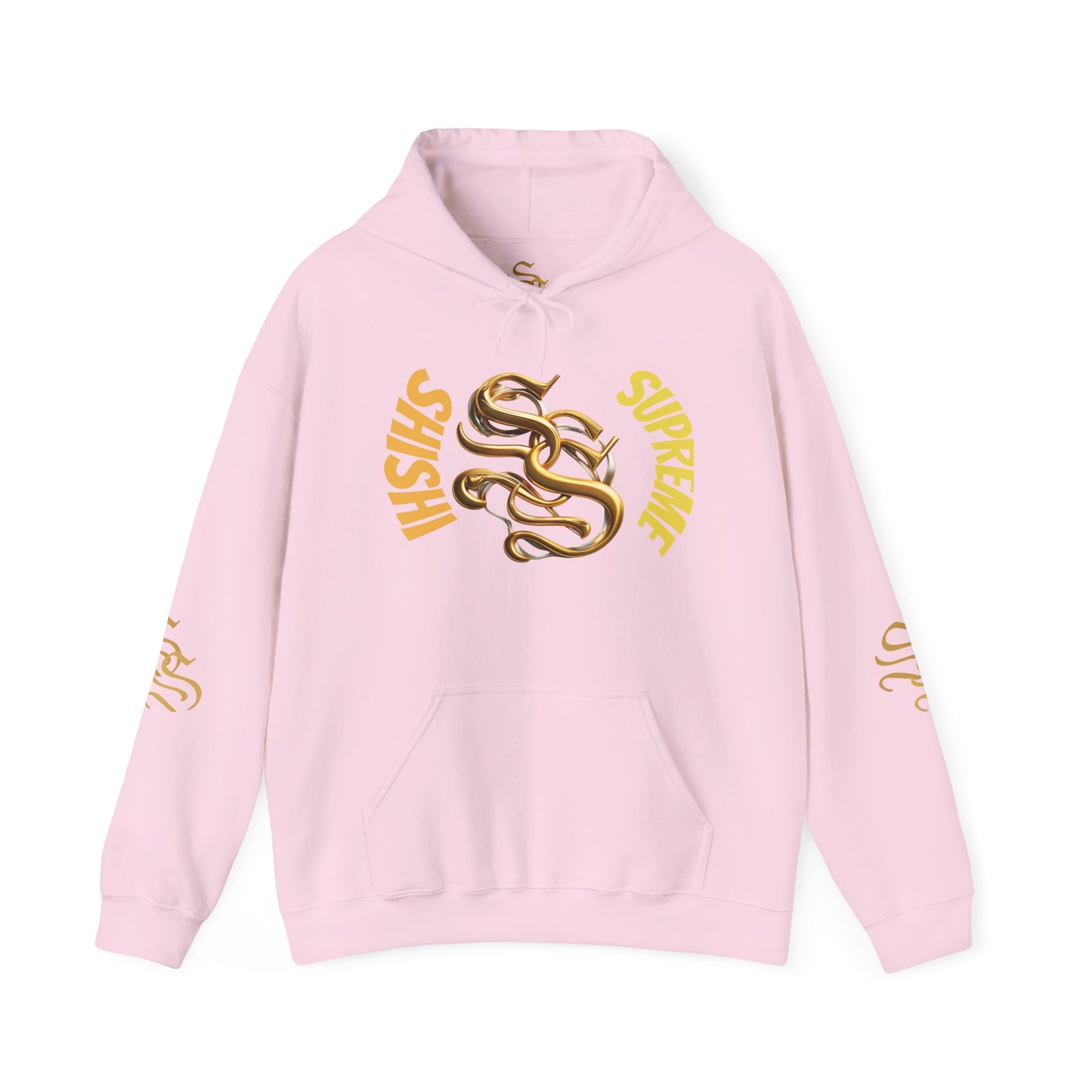 Stylish Unisex Heavy Blend™ Hooded Sweatshirt - Gold Design with Graphic Print