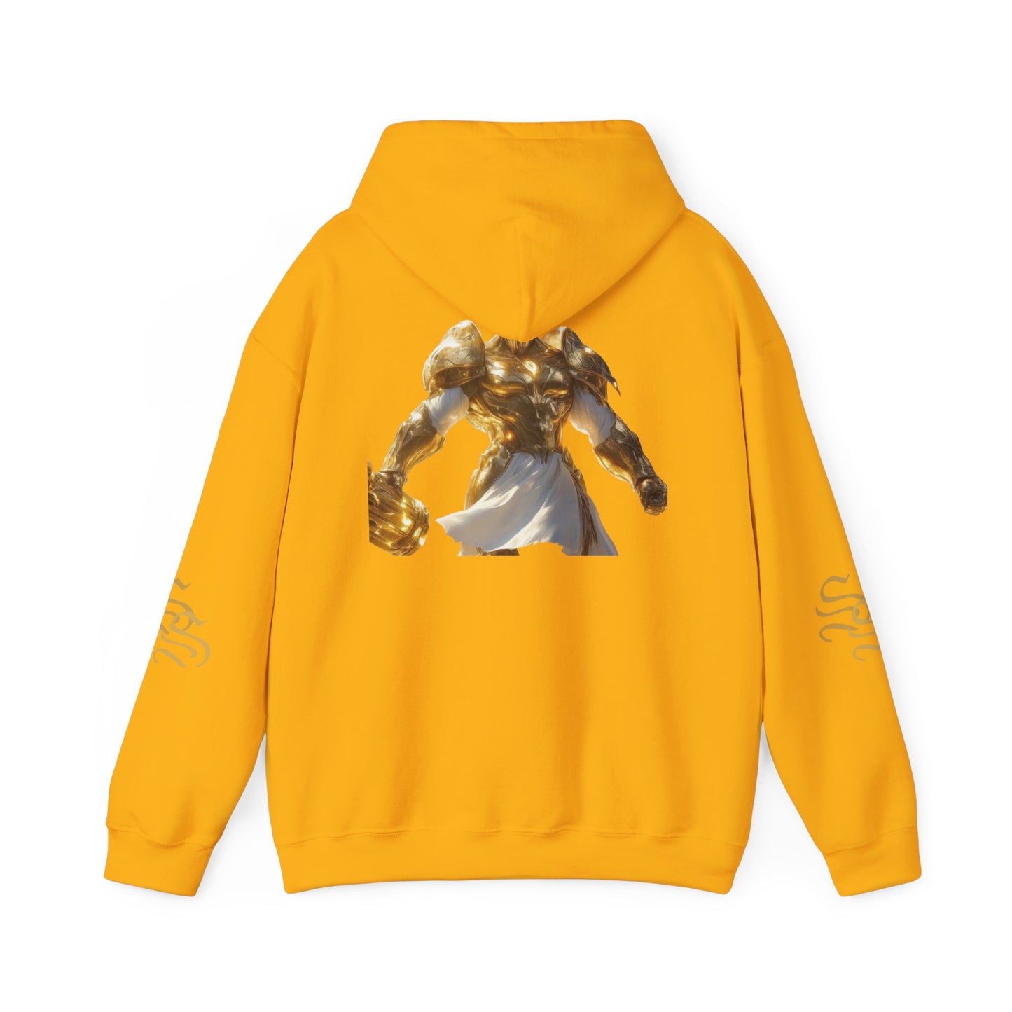 Stylish Unisex Heavy Blend™ Hooded Sweatshirt - Gold Design with Graphic Print
