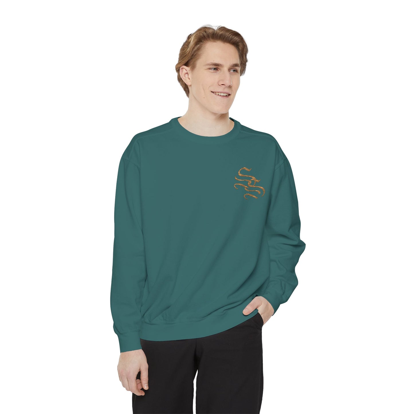 Eco-Friendly Unisex Garment-Dyed Sweatshirt with Stylish Design