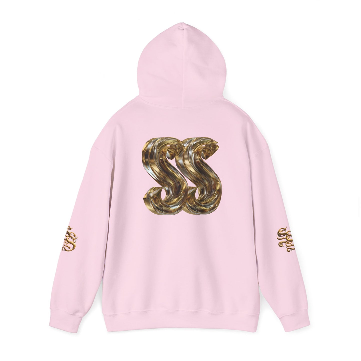 Trendy Unisex Hooded Sweatshirt with Metallic SS Design