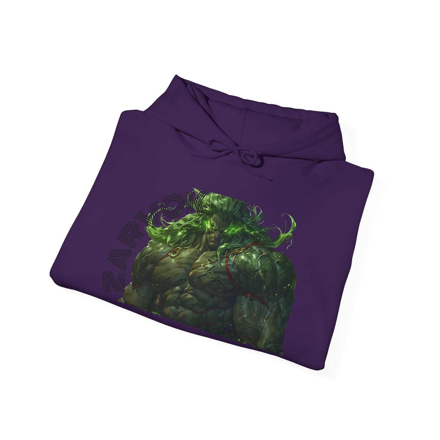 Zarvokian Prime Warrior Hoodie - Unisex Heavy Blend Sweatshirt with Artistic Design