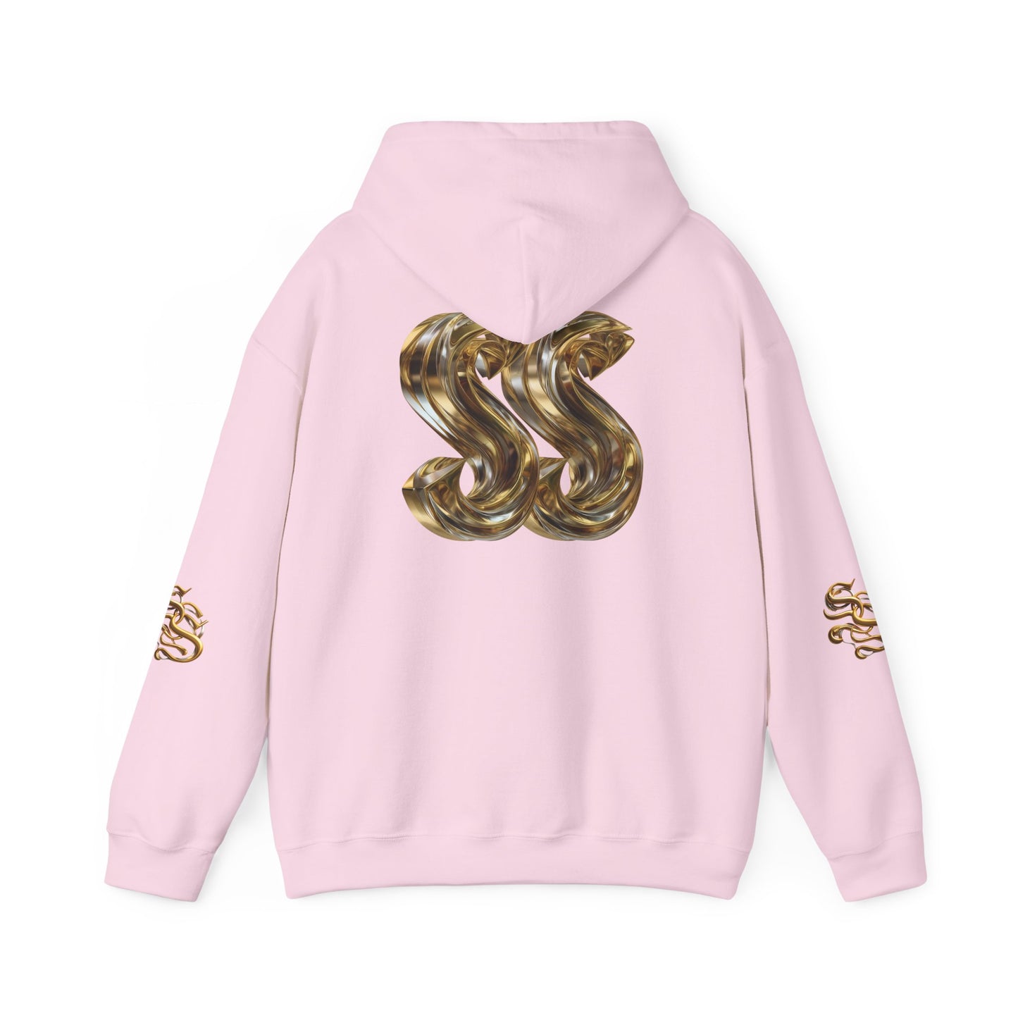 Trendy Unisex Hooded Sweatshirt with Metallic SS Design