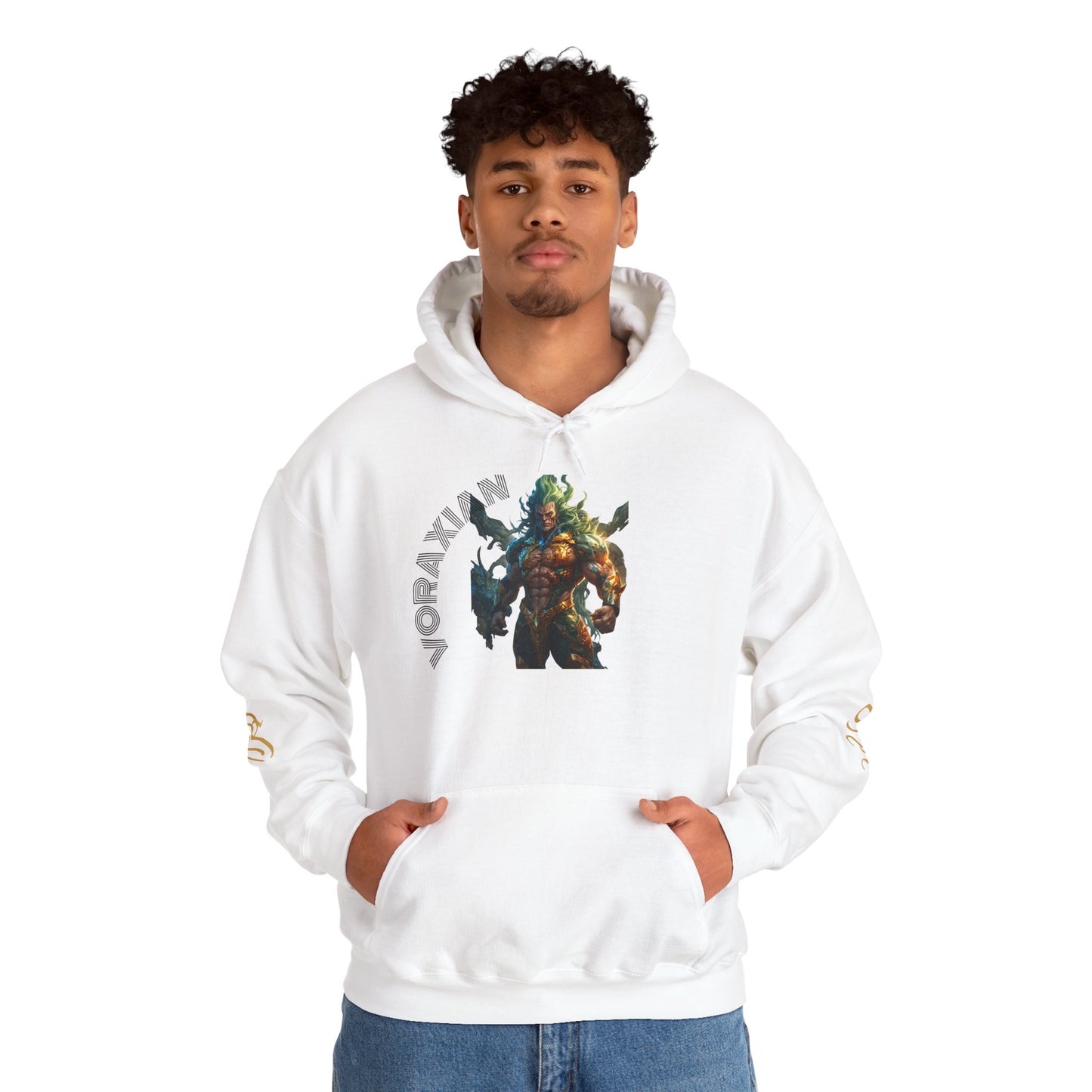 Fantasy Graphic Hoodie for Gaming Fans, Cozy Pullover with Unique Character Design, Perfect for Gifting, Casual Wear, and Celebrations