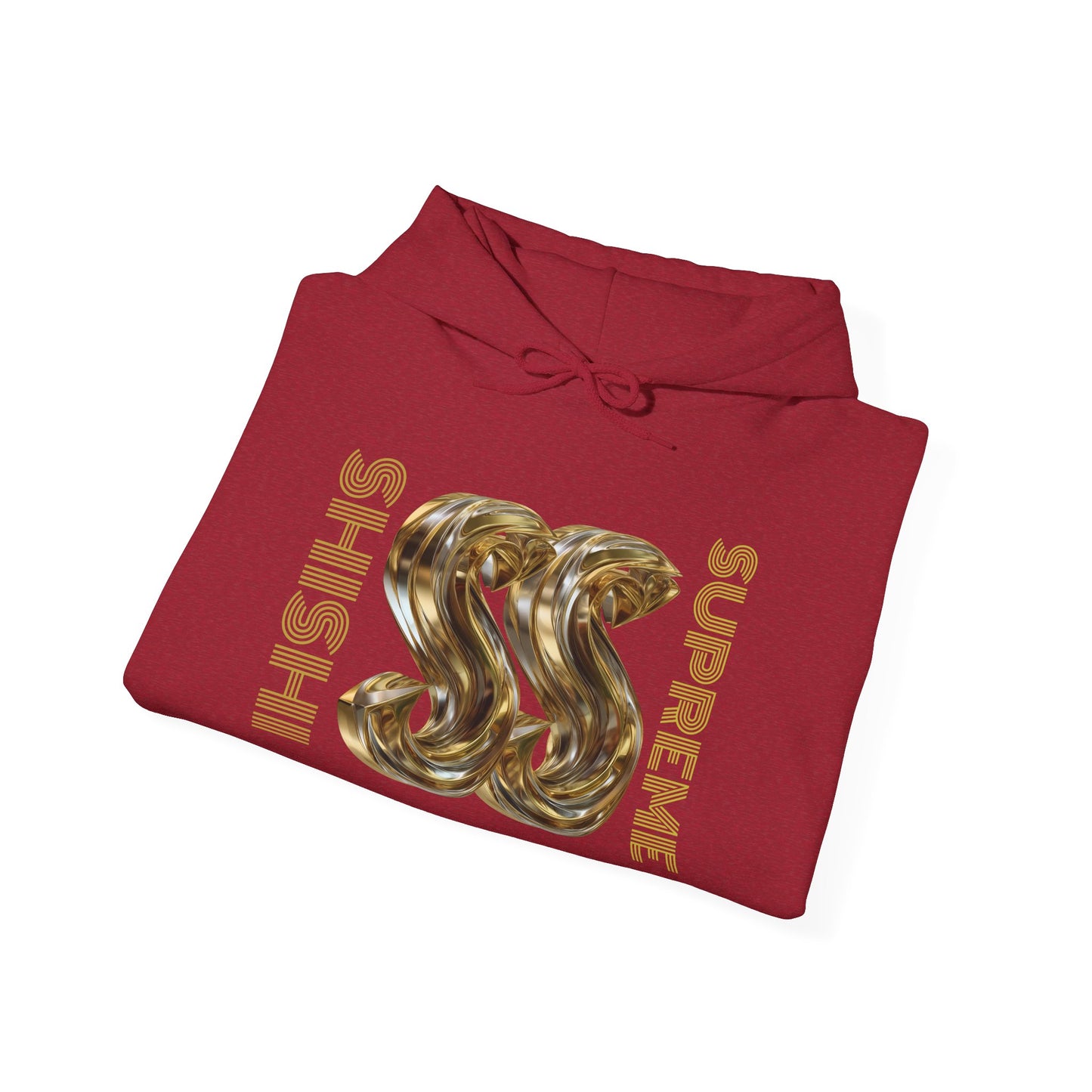 Trendy Unisex Hooded Sweatshirt with Metallic SS Design