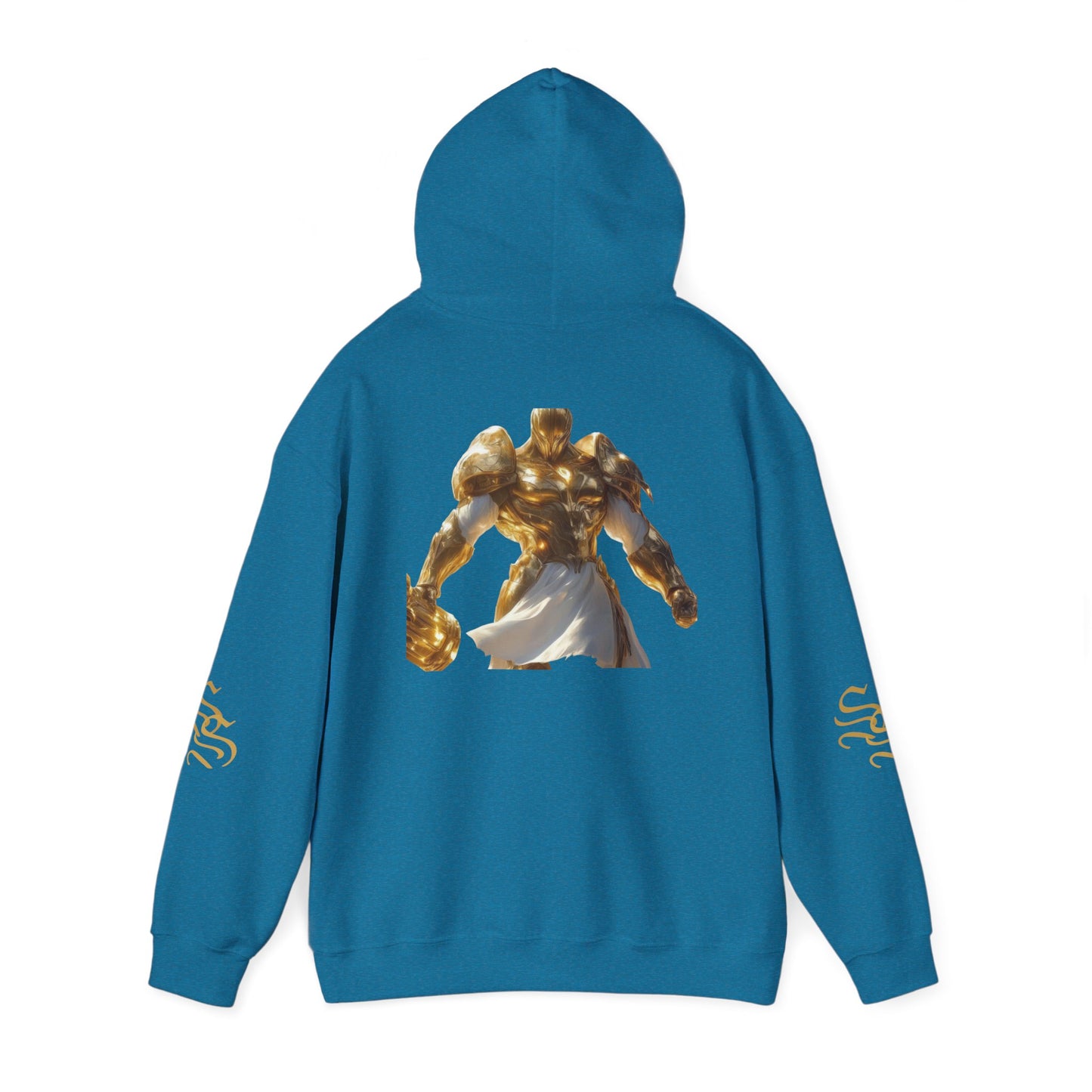 Stylish Unisex Heavy Blend™ Hooded Sweatshirt - Gold Design with Graphic Print