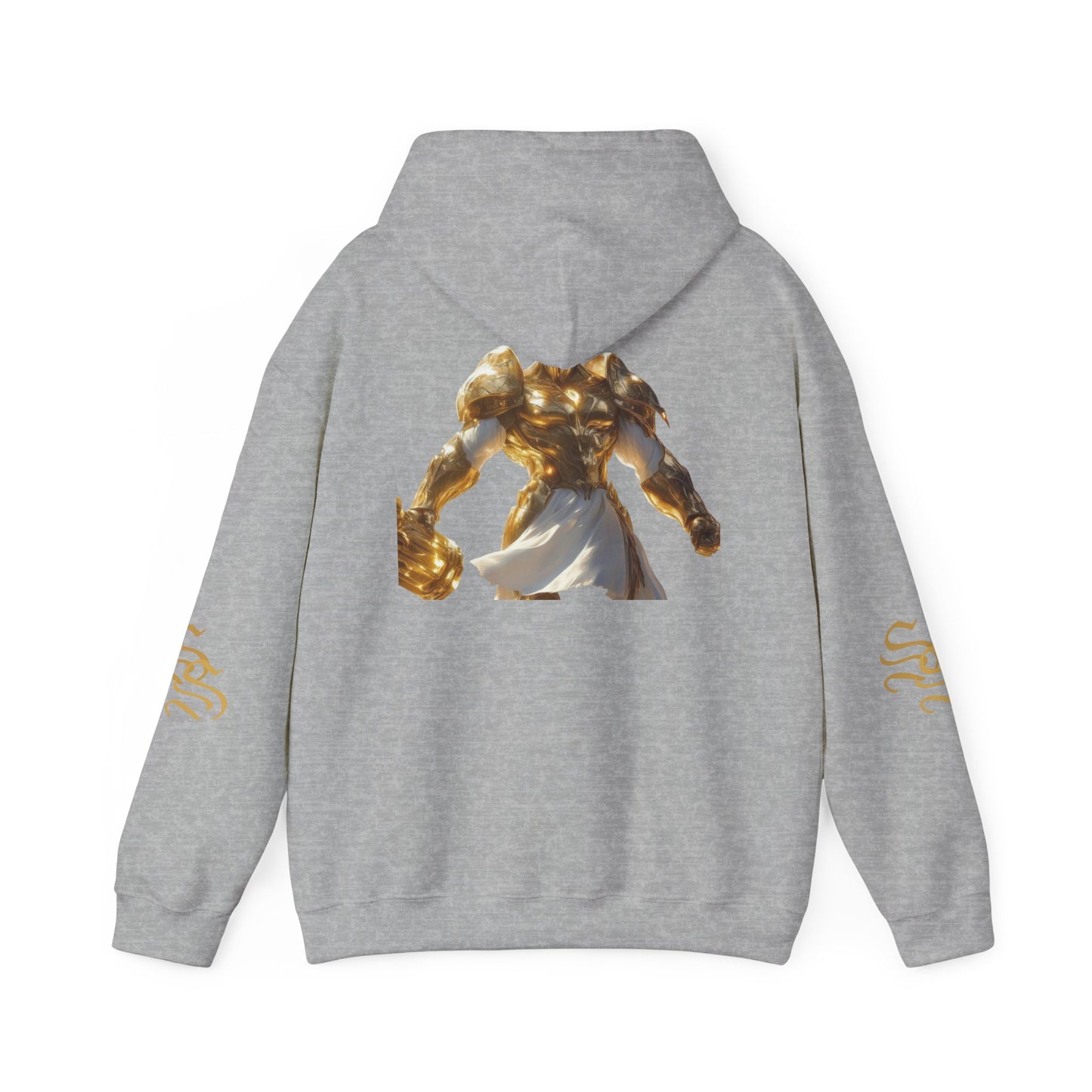 Stylish Unisex Heavy Blend™ Hooded Sweatshirt - Gold Design with Graphic Print
