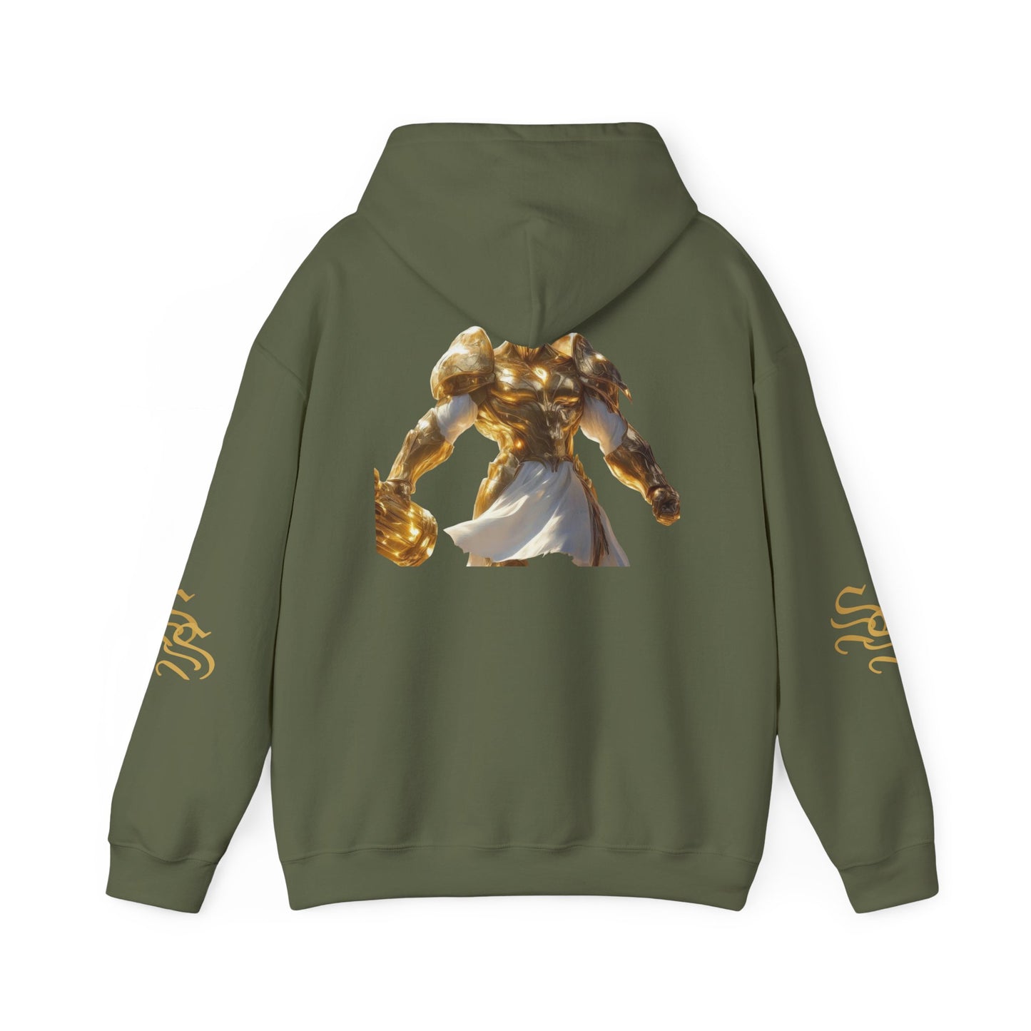 Stylish Unisex Heavy Blend™ Hooded Sweatshirt - Gold Design with Graphic Print