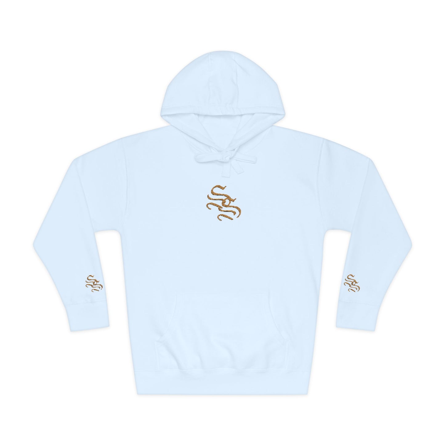 Cozy Unisex Fleece Hoodie with Gold Snake Design