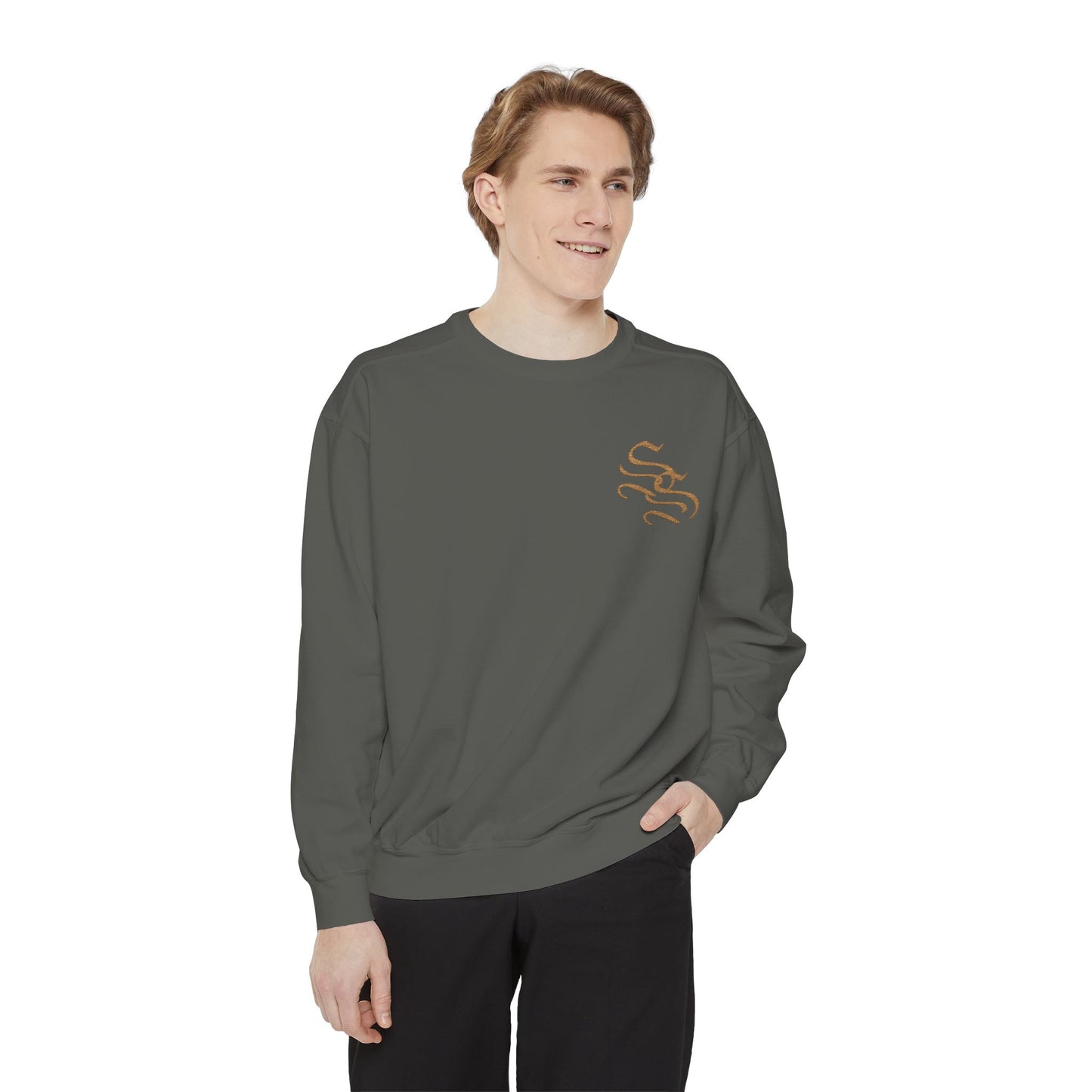Eco-Friendly Unisex Garment-Dyed Sweatshirt with Stylish Design