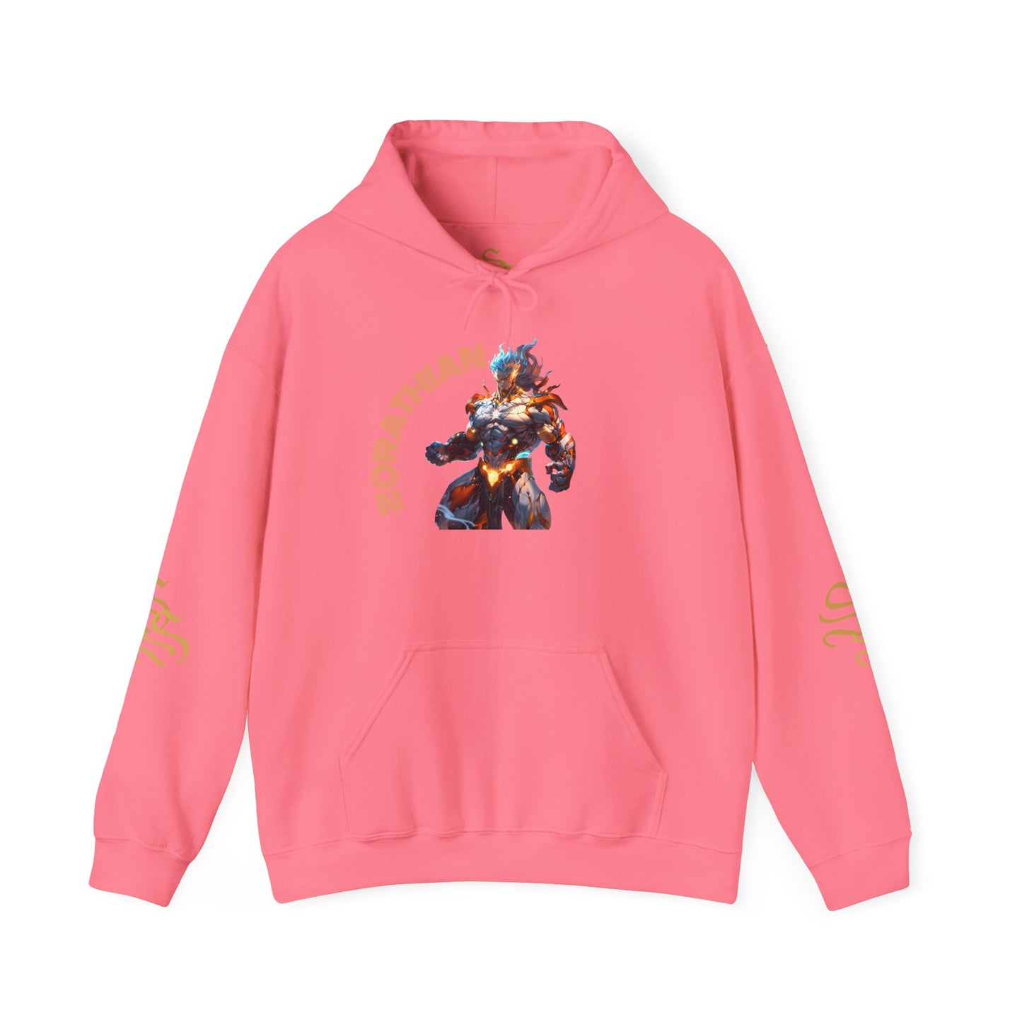 Zorathian Character Heavy Blend Hoodie - Unisex White Sweatshirt for Gaming Fans