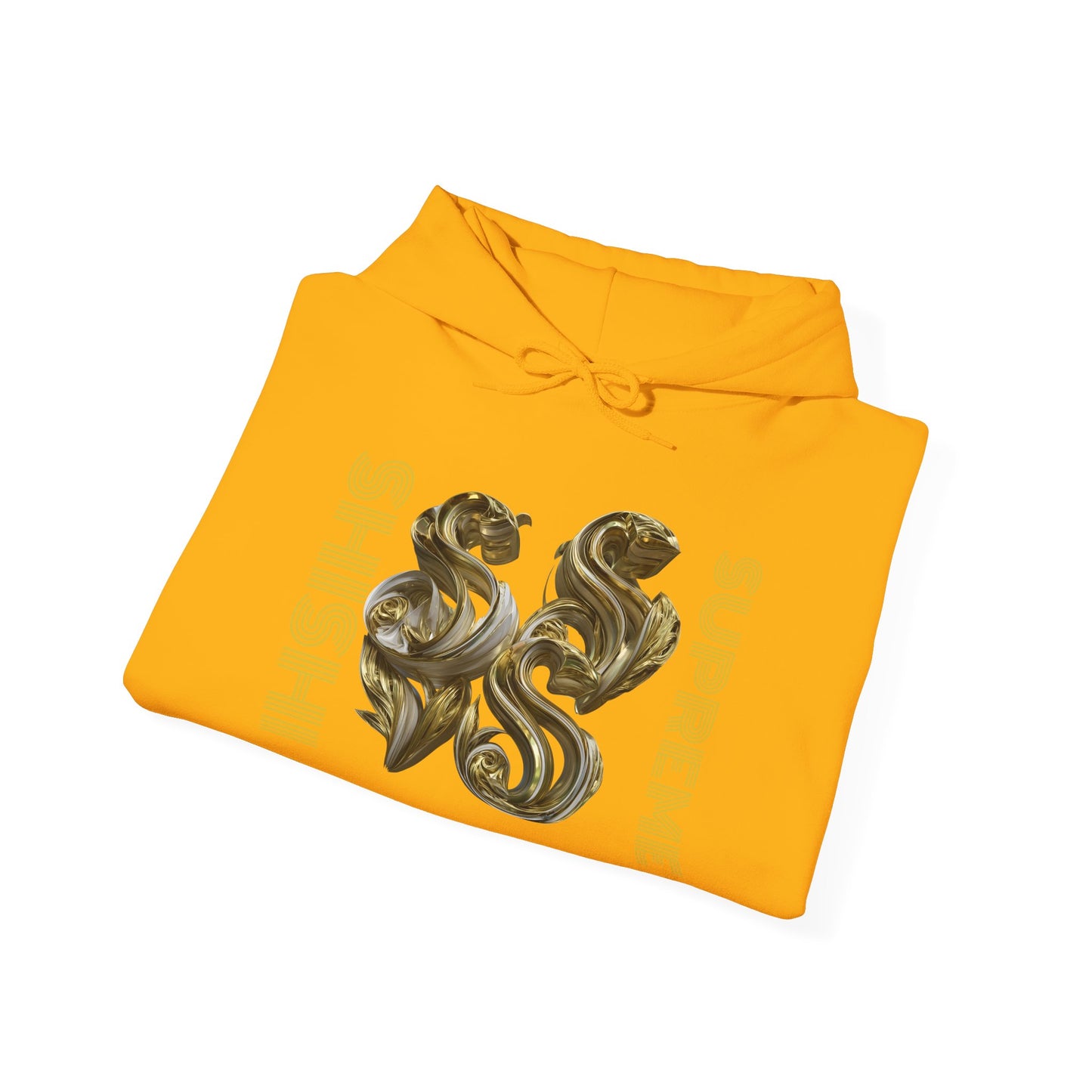 Luxury Gold Print Unisex Hoodie - Supreme SHISHII Design