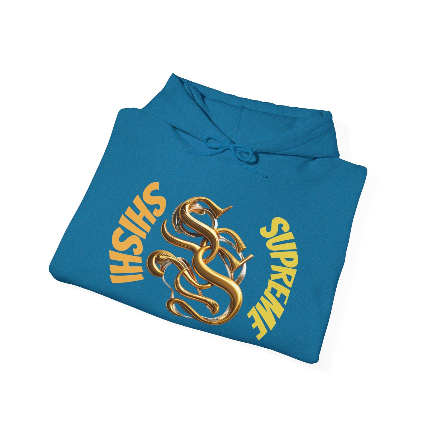 Stylish Unisex Heavy Blend™ Hooded Sweatshirt - Gold Design with Graphic Print