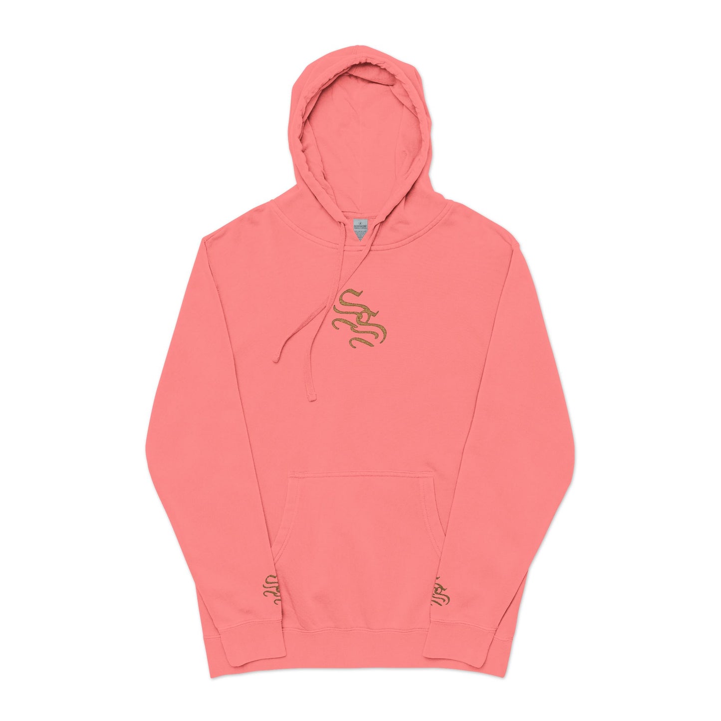 Unisex Embroidered Pigment-Dyed Hoodie - Cozy Casual Style
