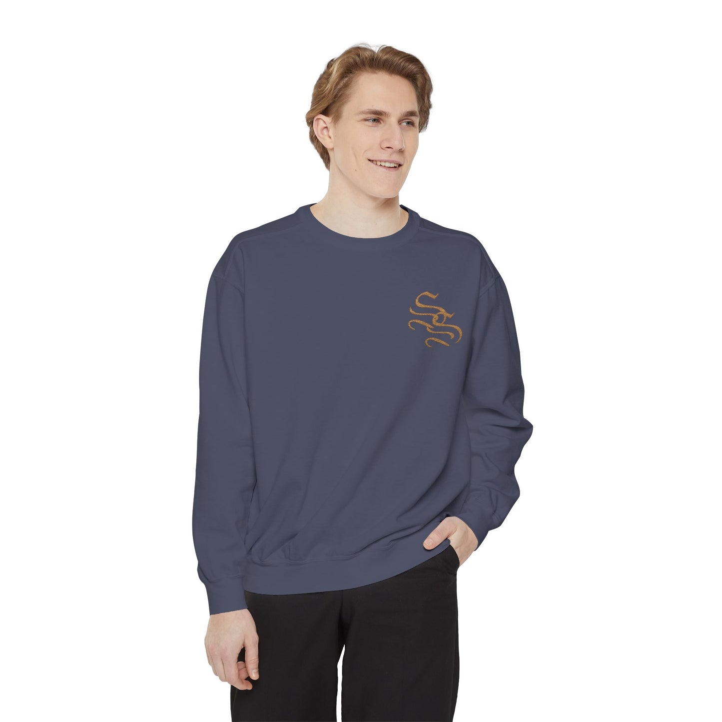 Eco-Friendly Unisex Garment-Dyed Sweatshirt with Stylish Design