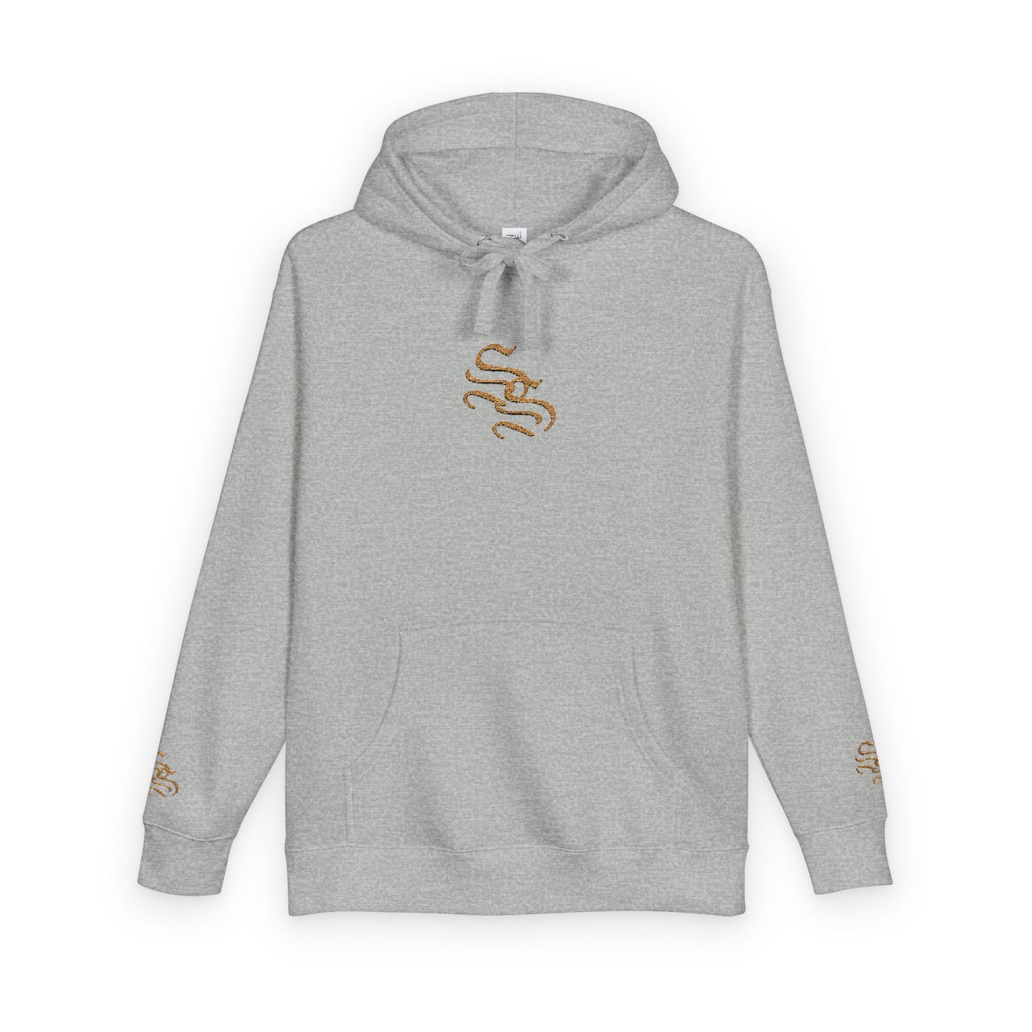 Cozy Unisex Fleece Hoodie with Gold Snake Design