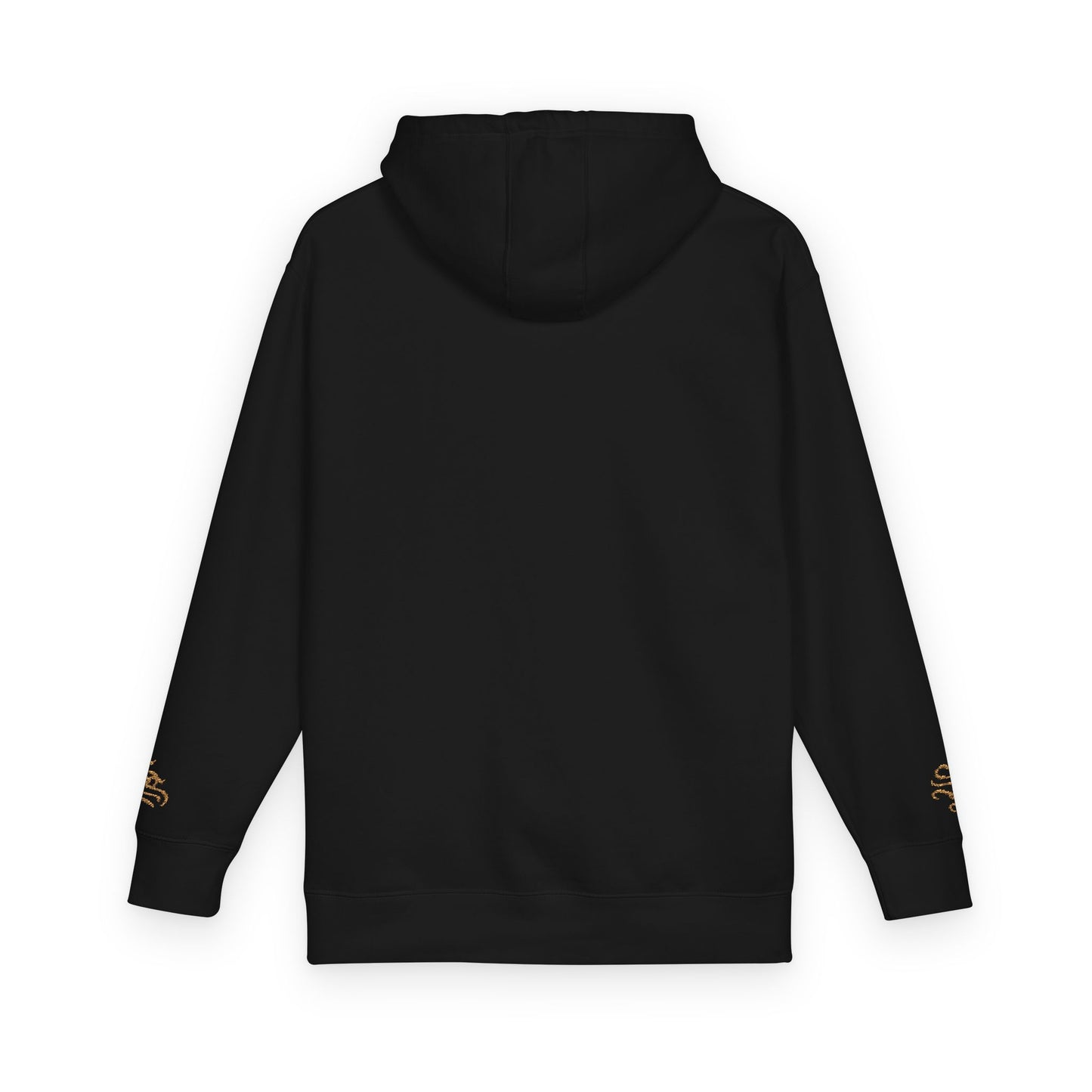 Cozy Unisex Fleece Hoodie with Gold Snake Design