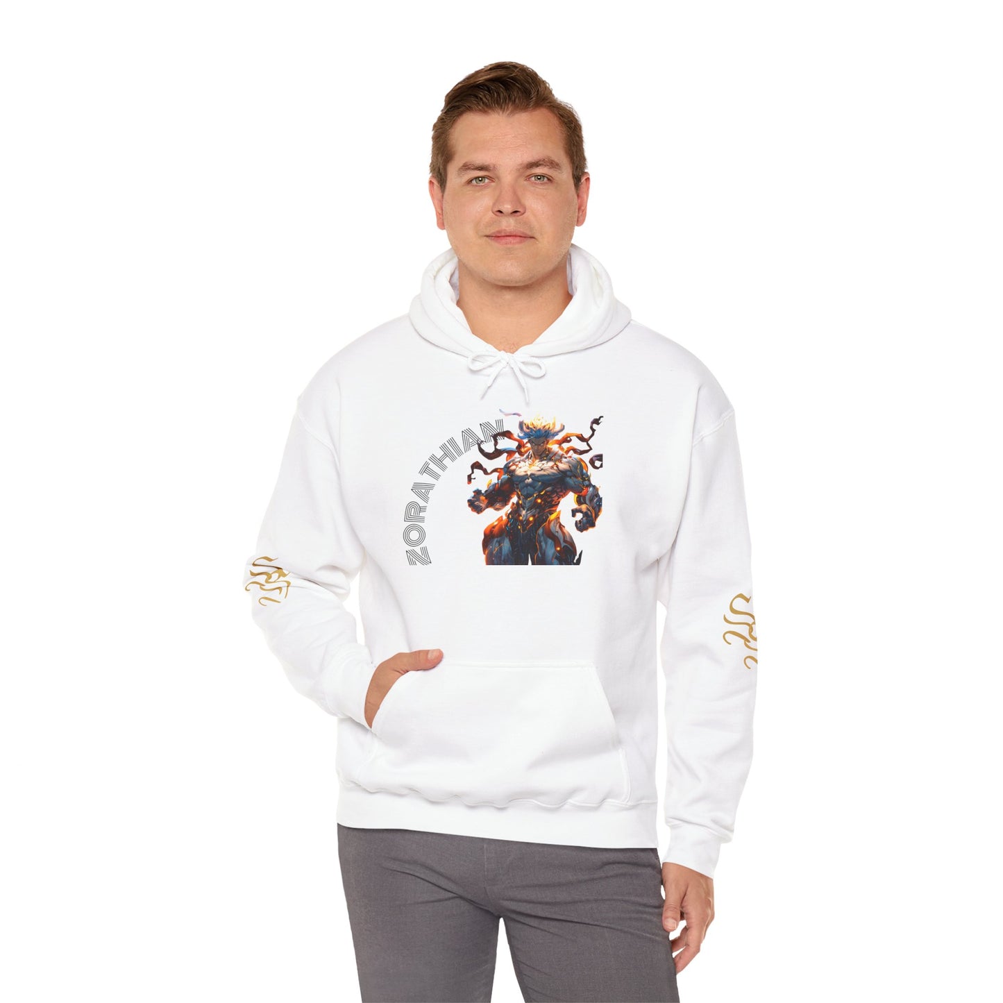 Zorathian Unisex Heavy Blend™ Hoodie - Bold Graphic Design for Everyday Wear