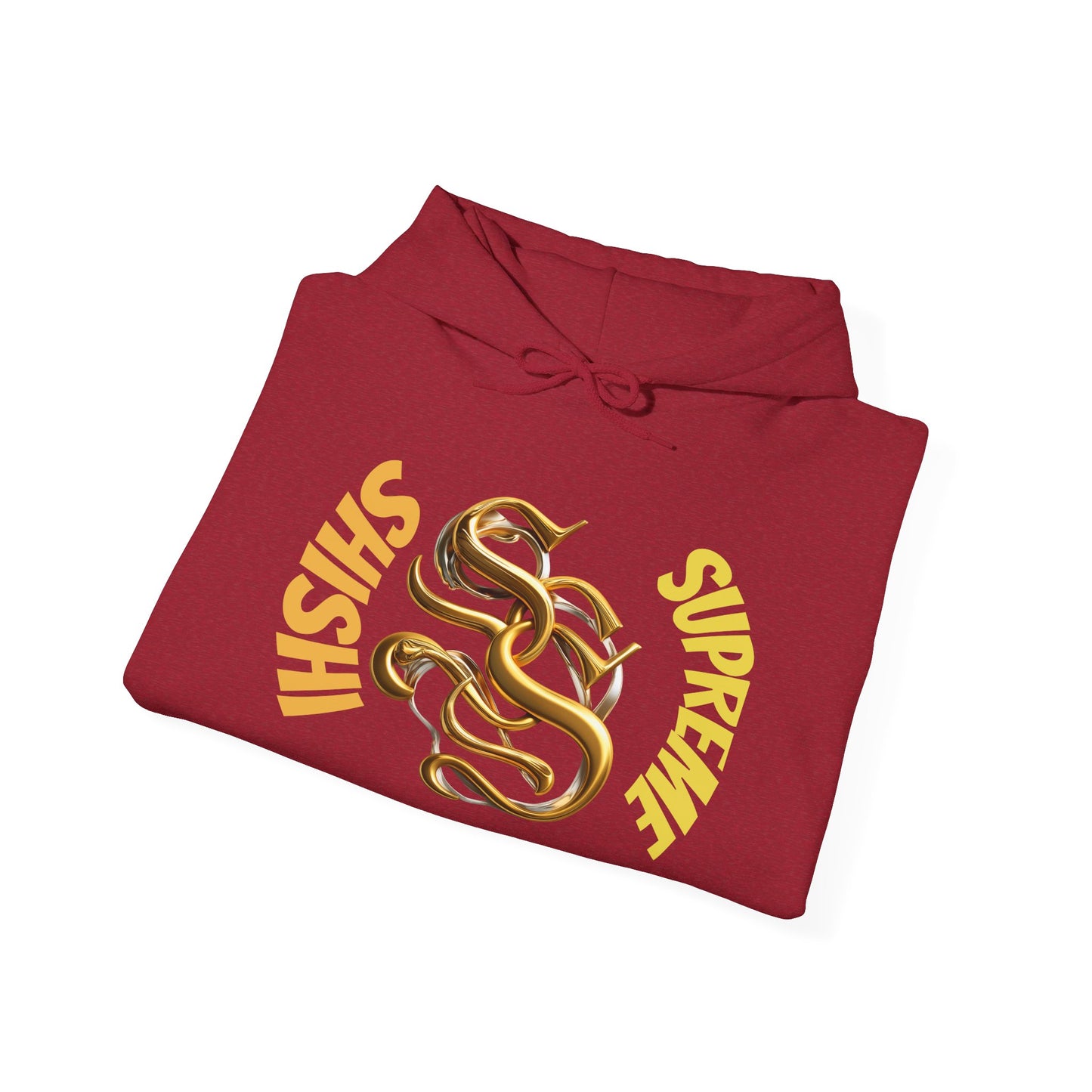 Stylish Unisex Heavy Blend™ Hooded Sweatshirt - Gold Design with Graphic Print