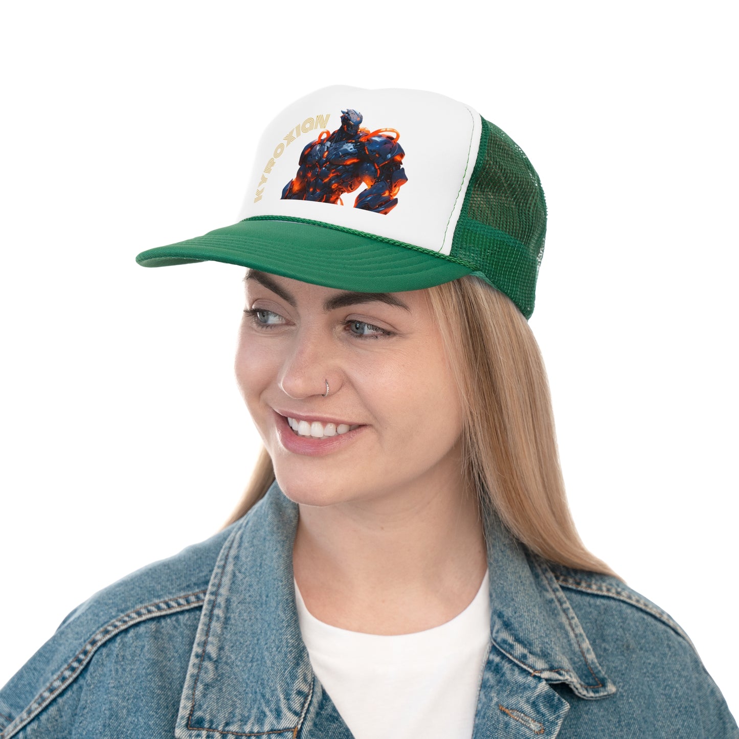 Cyberpunk Trucker Cap - Futuristic Design for Tech Lovers