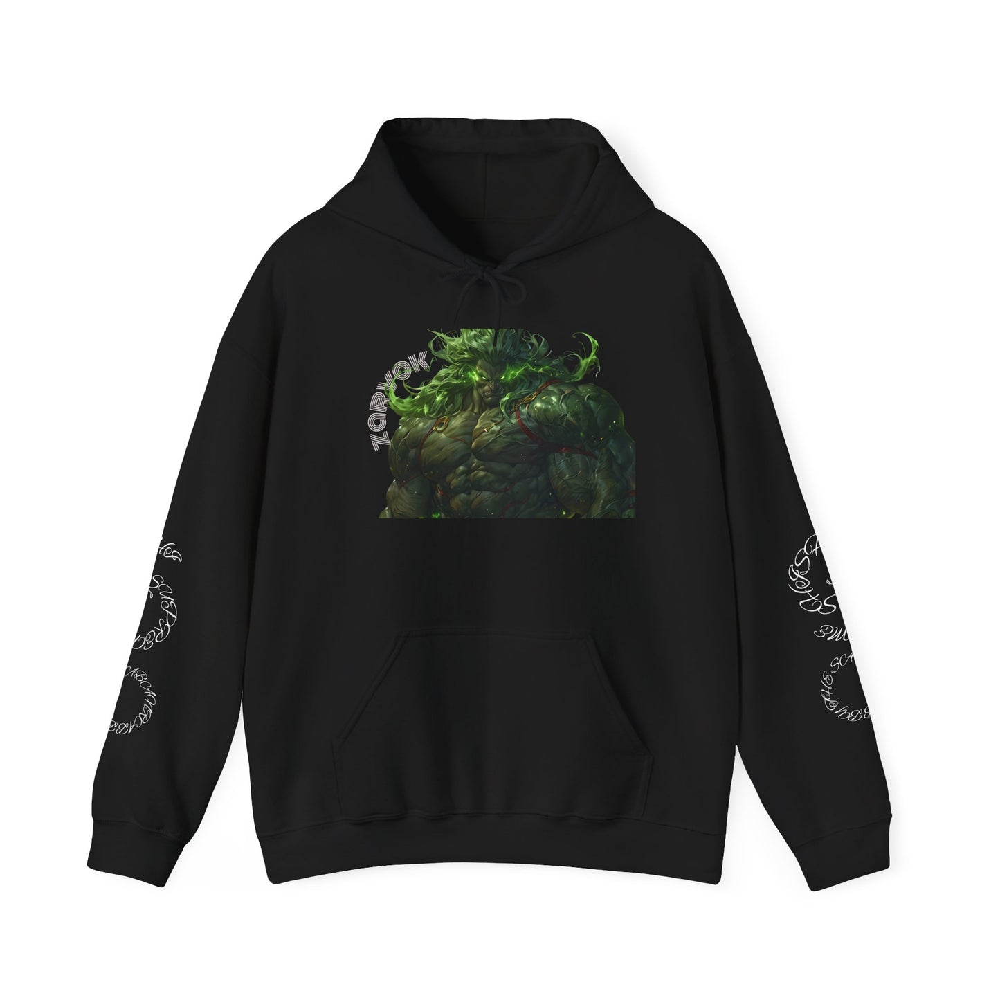 Zarvokian Prime Warrior Hoodie - Unisex Heavy Blend Sweatshirt with Artistic Design