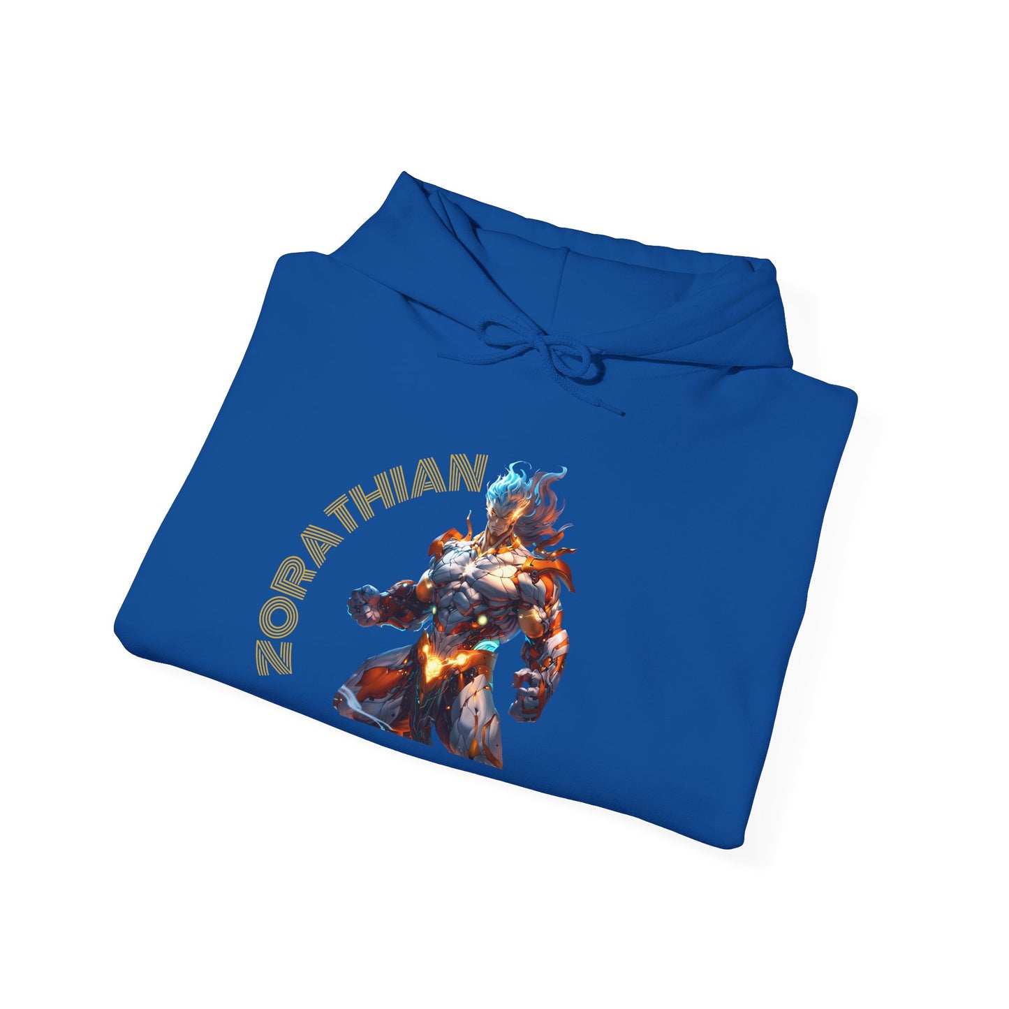 Zorathian Character Heavy Blend Hoodie - Unisex White Sweatshirt for Gaming Fans