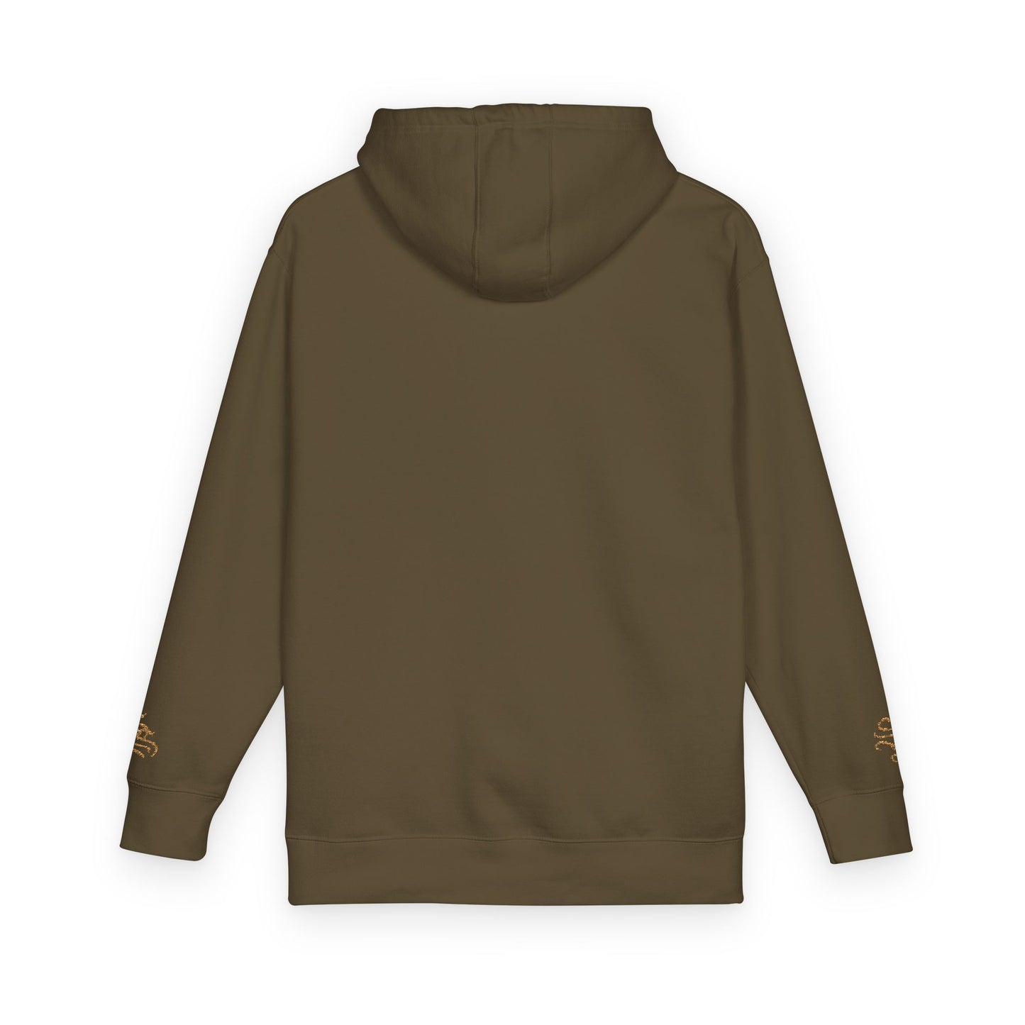 Cozy Unisex Fleece Hoodie with Gold Snake Design