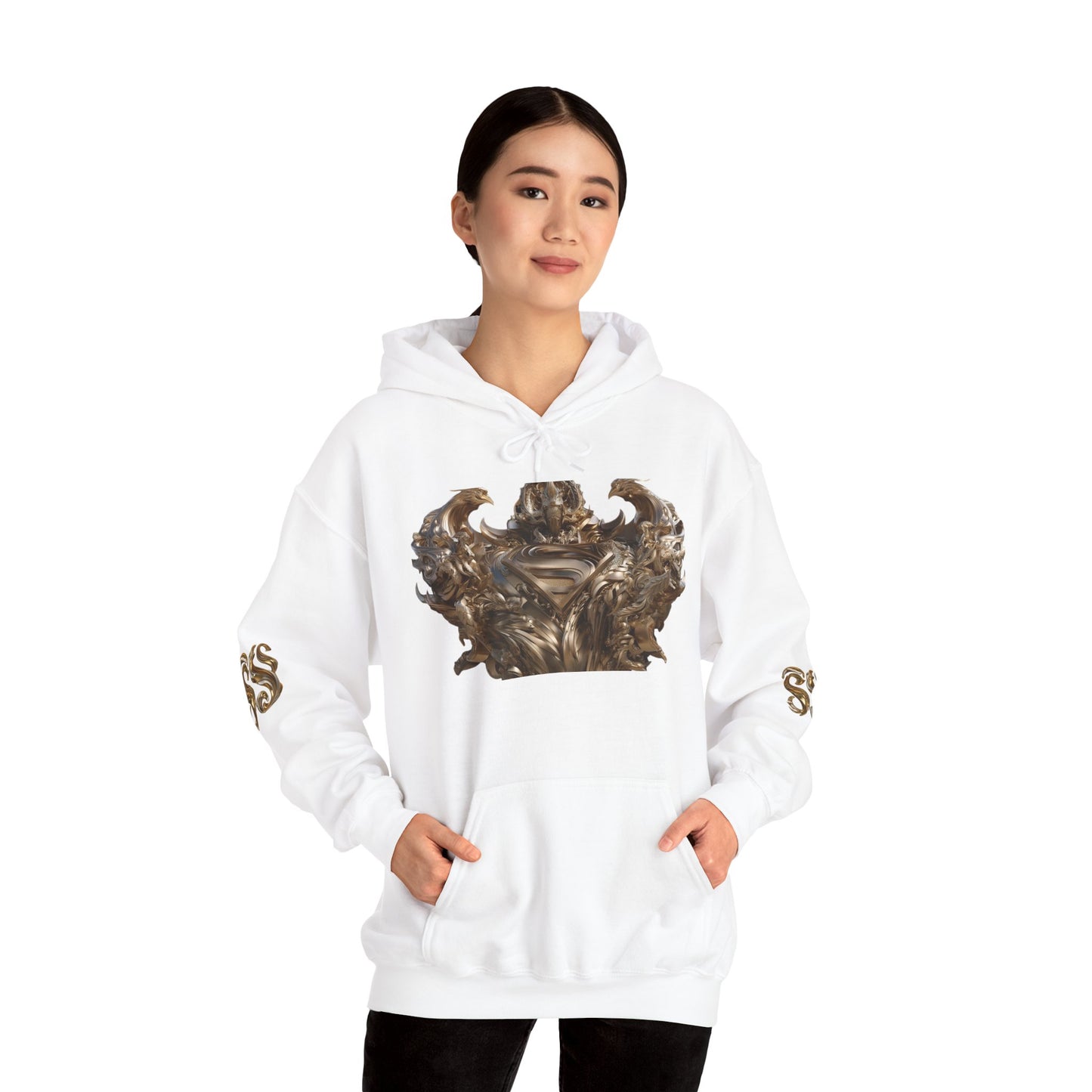 Epic Superhero Hoodie with Metallic Design - Unisex Heavy Blend™